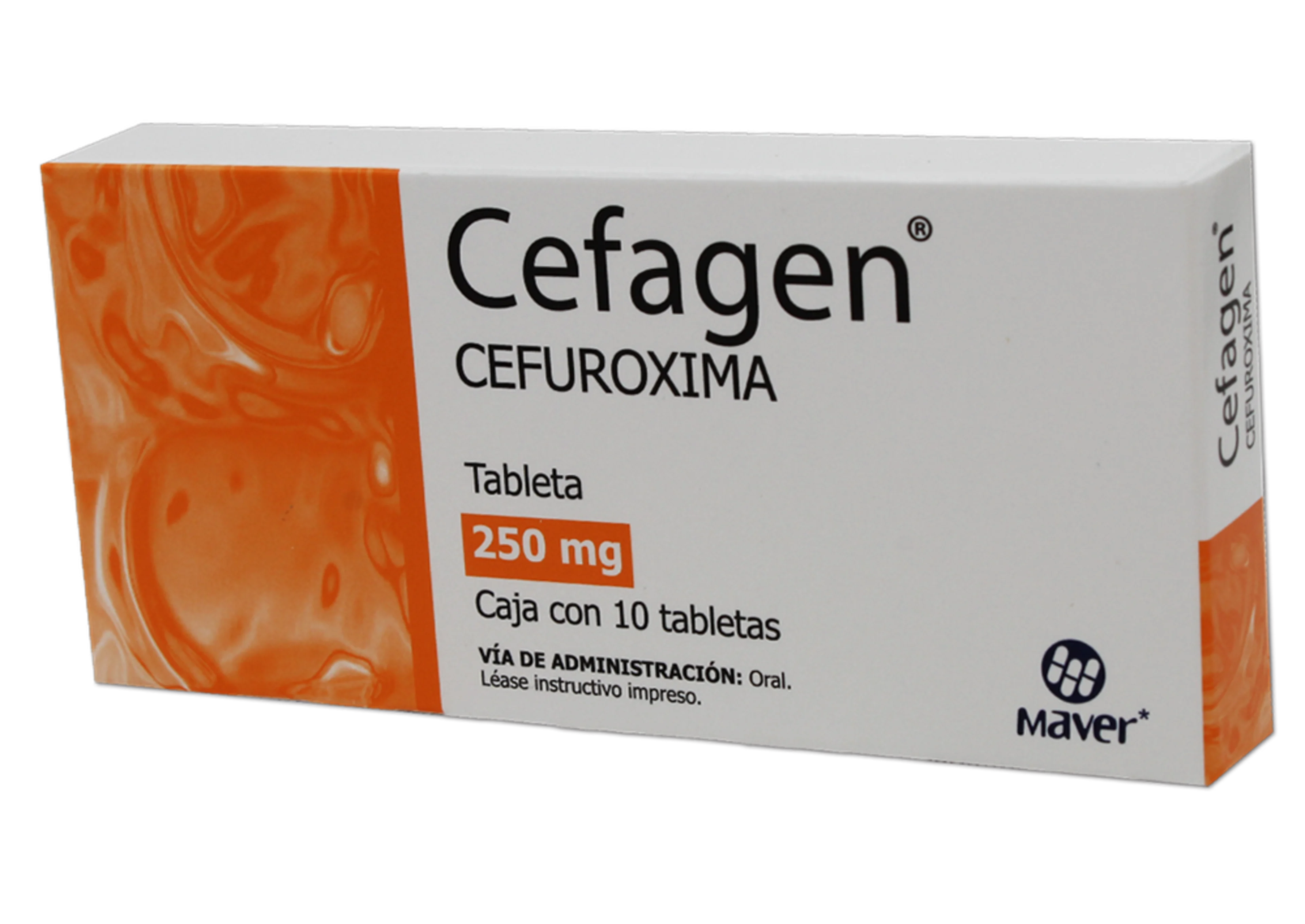 Cefagen Cefuroxima Axetil 250 Mg Con 10 Tabletas
