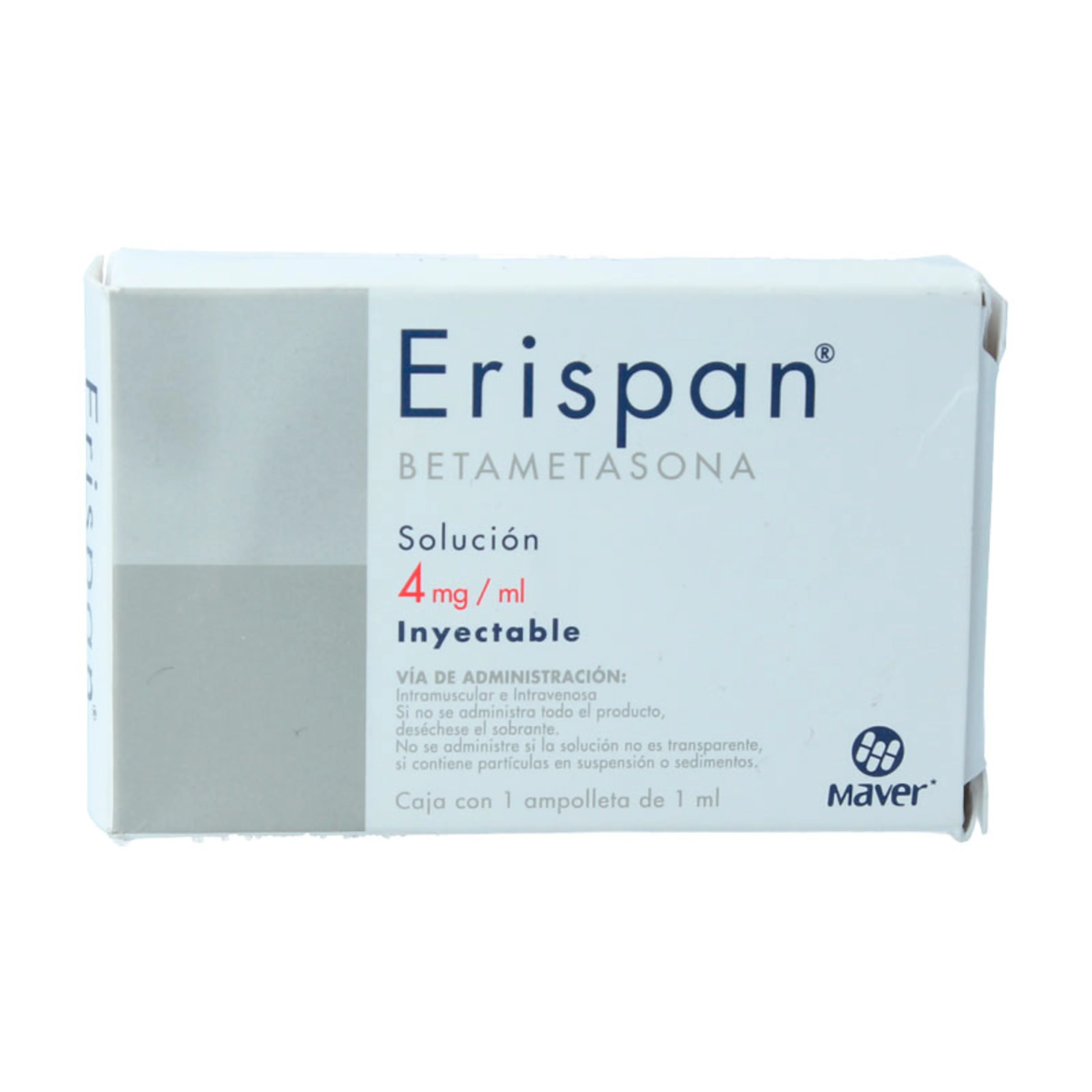 Erispan 4 Mg Solución Inyectable Con 1 Ampolleta Y Jeringa