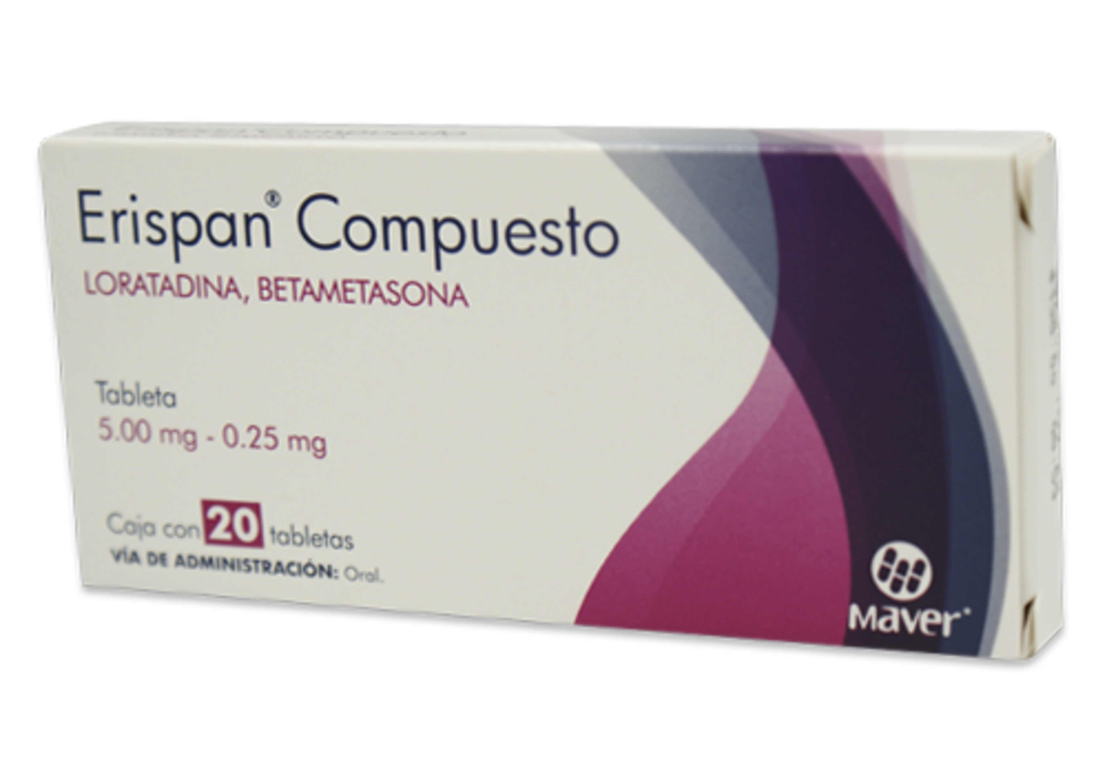 Erispan Compuesto 5/0.25 Mg Con 20 Tabletas
