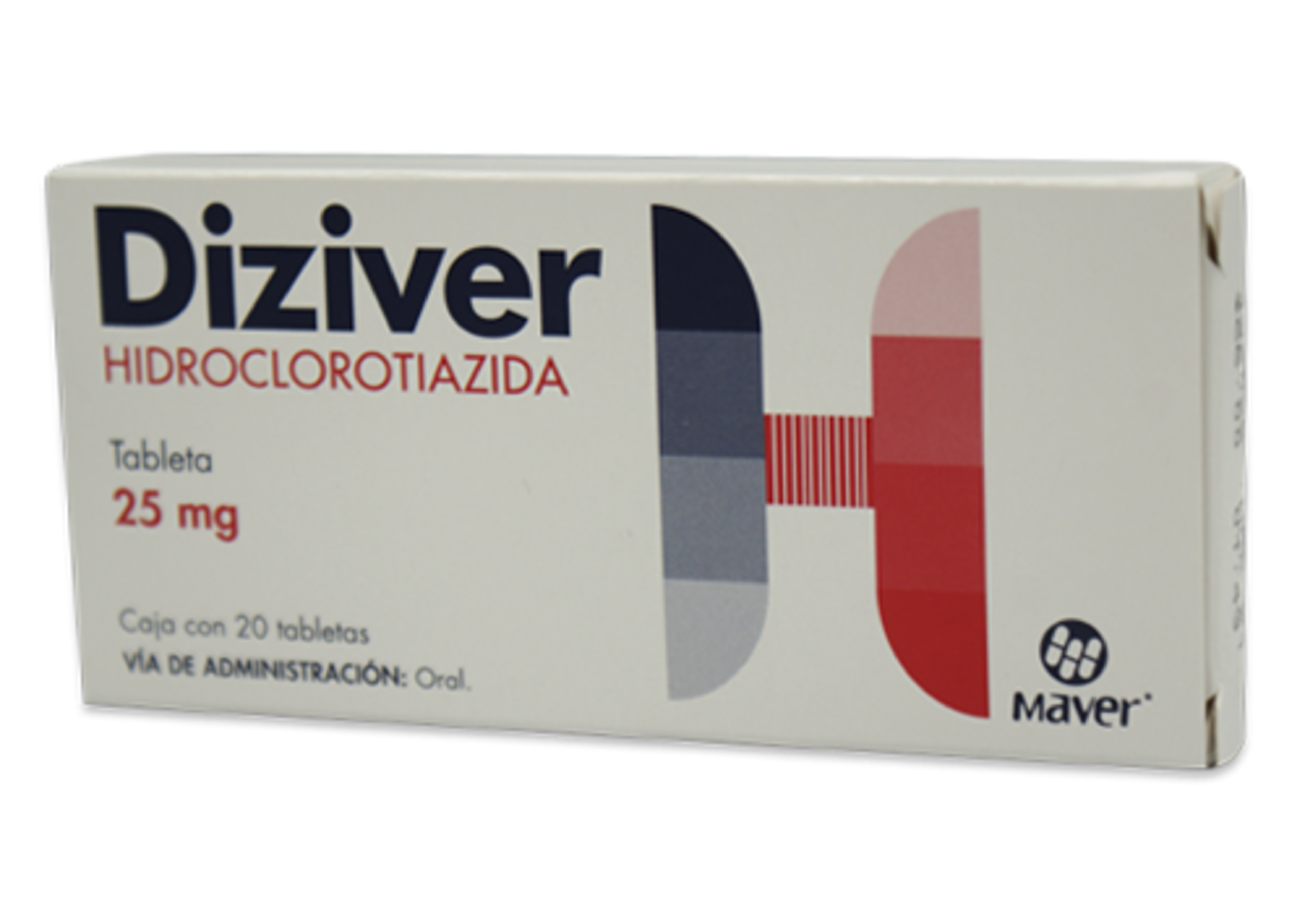 Diziver 25 Mg Con 20 Tabletas