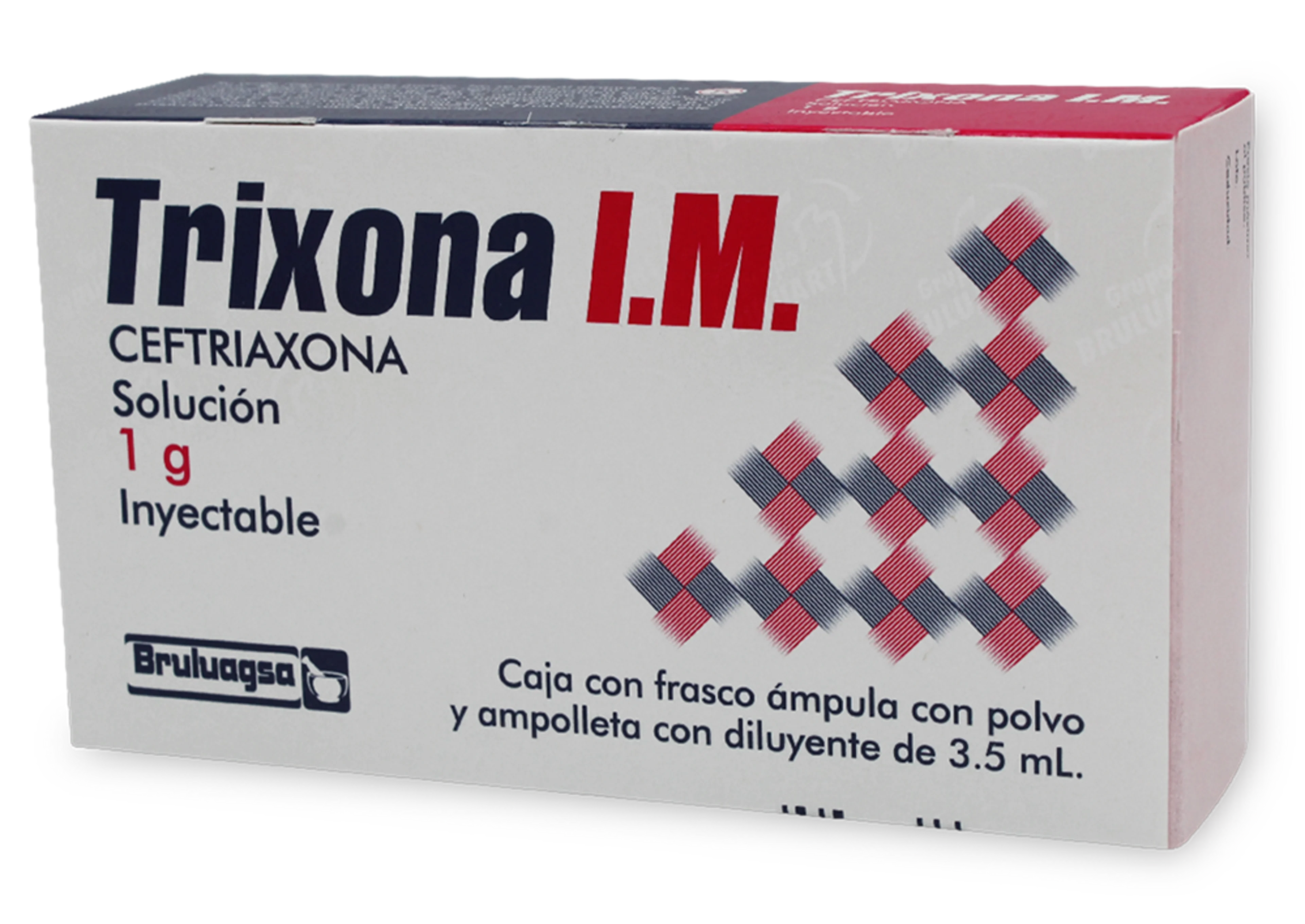 Trixona Im Ceftriaxona Lidocaína 1 G Con 1 Frasco Ámpula