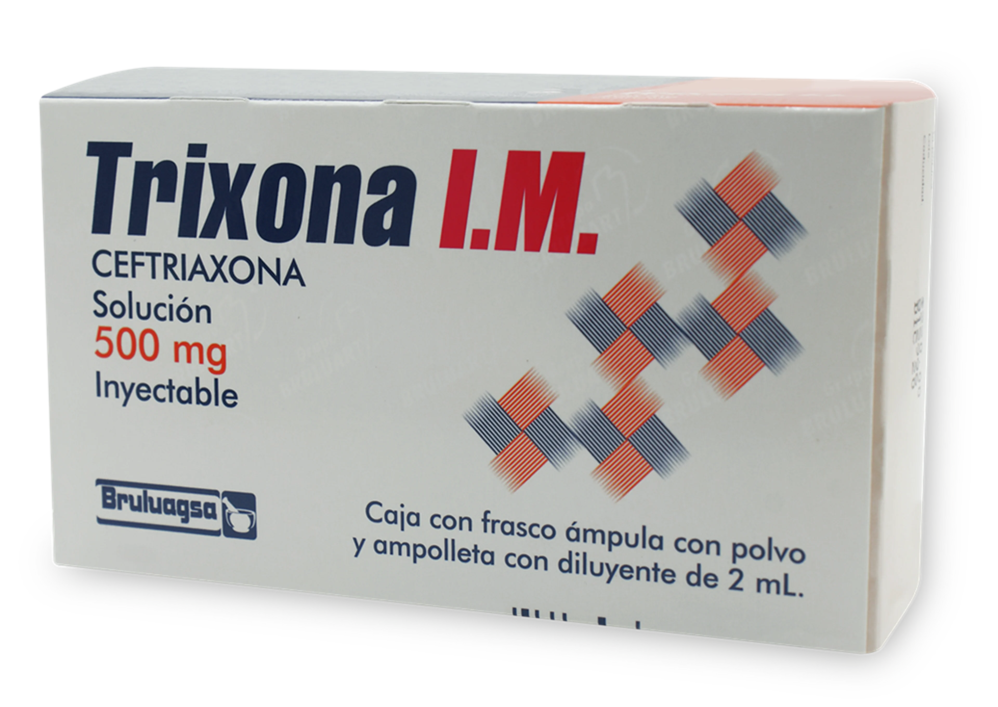 Trixona Im Ceftriaxona Lidocaína 500 Mg Con 1 Frasco Ámpula