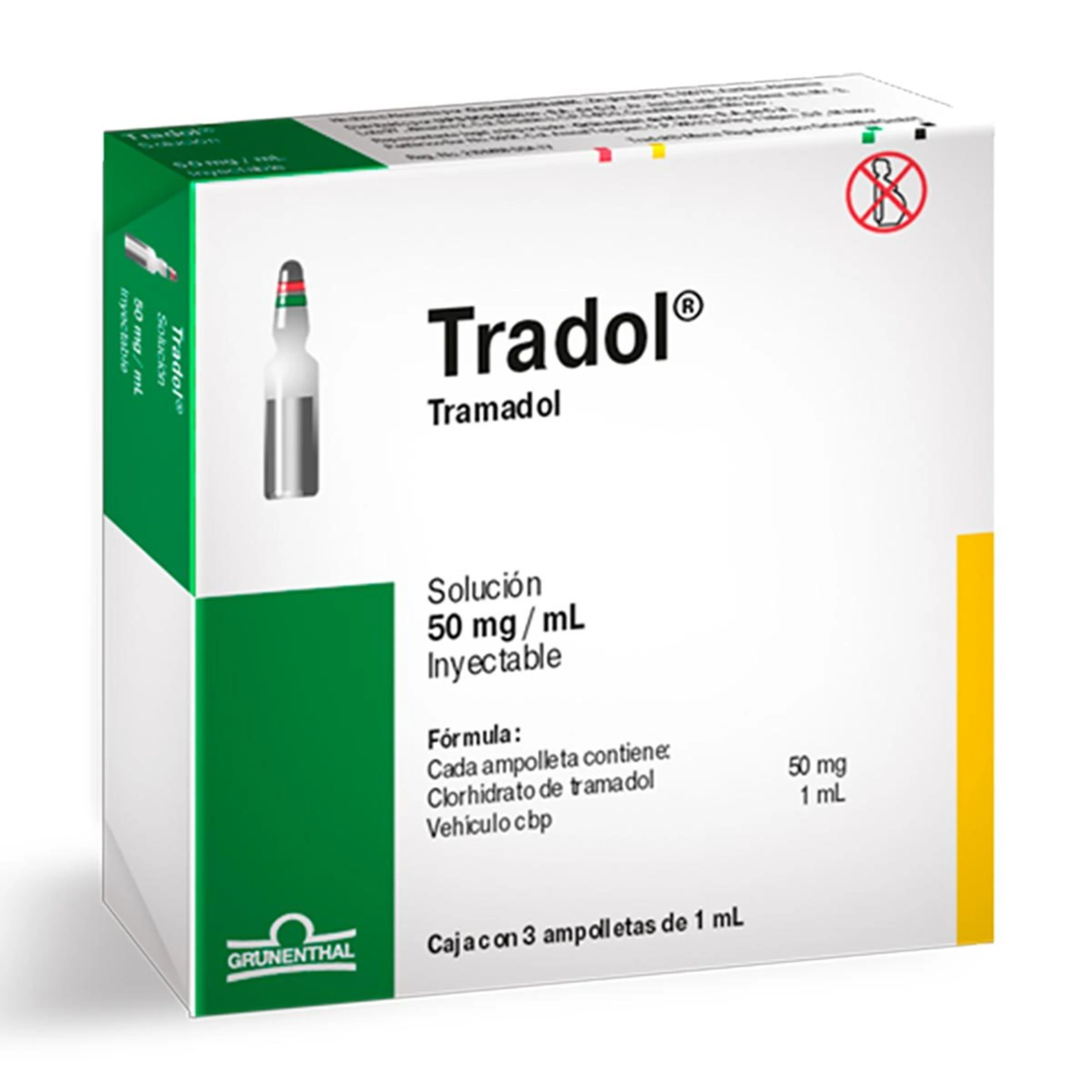 Tradol 50 Mg Con 3 Ampolletas