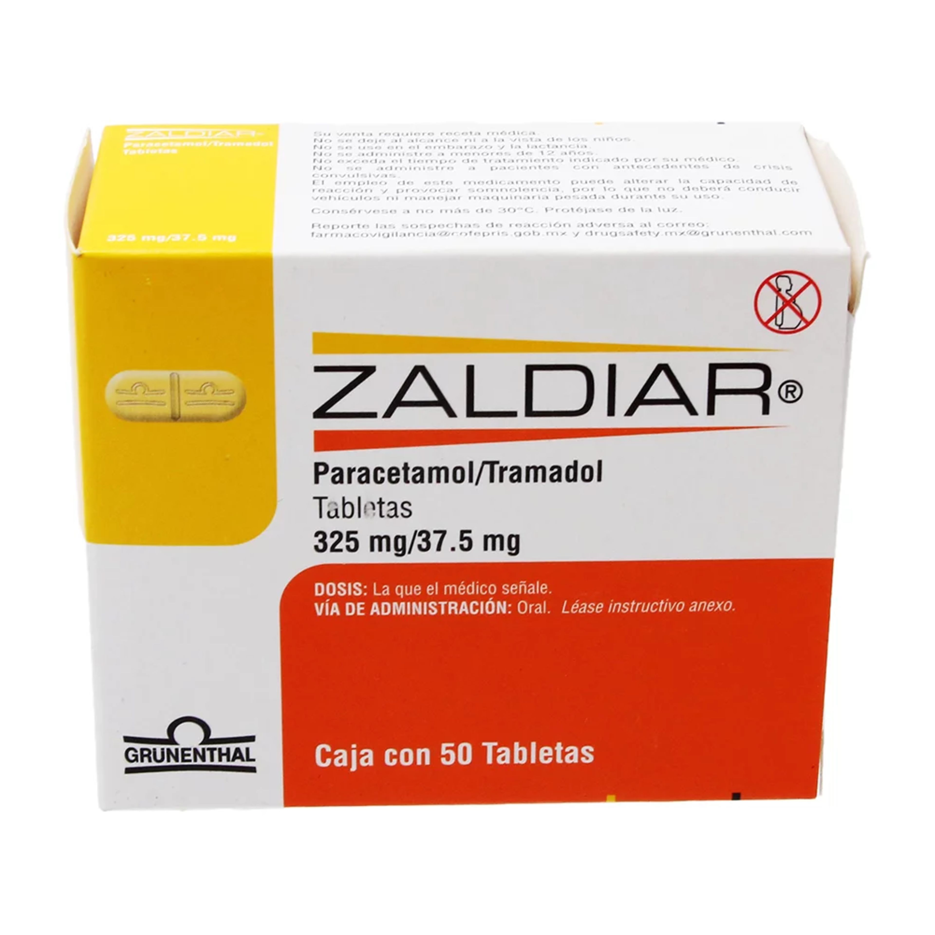 Zaldiar 325/37.5 Mg Con 50 Tabletas