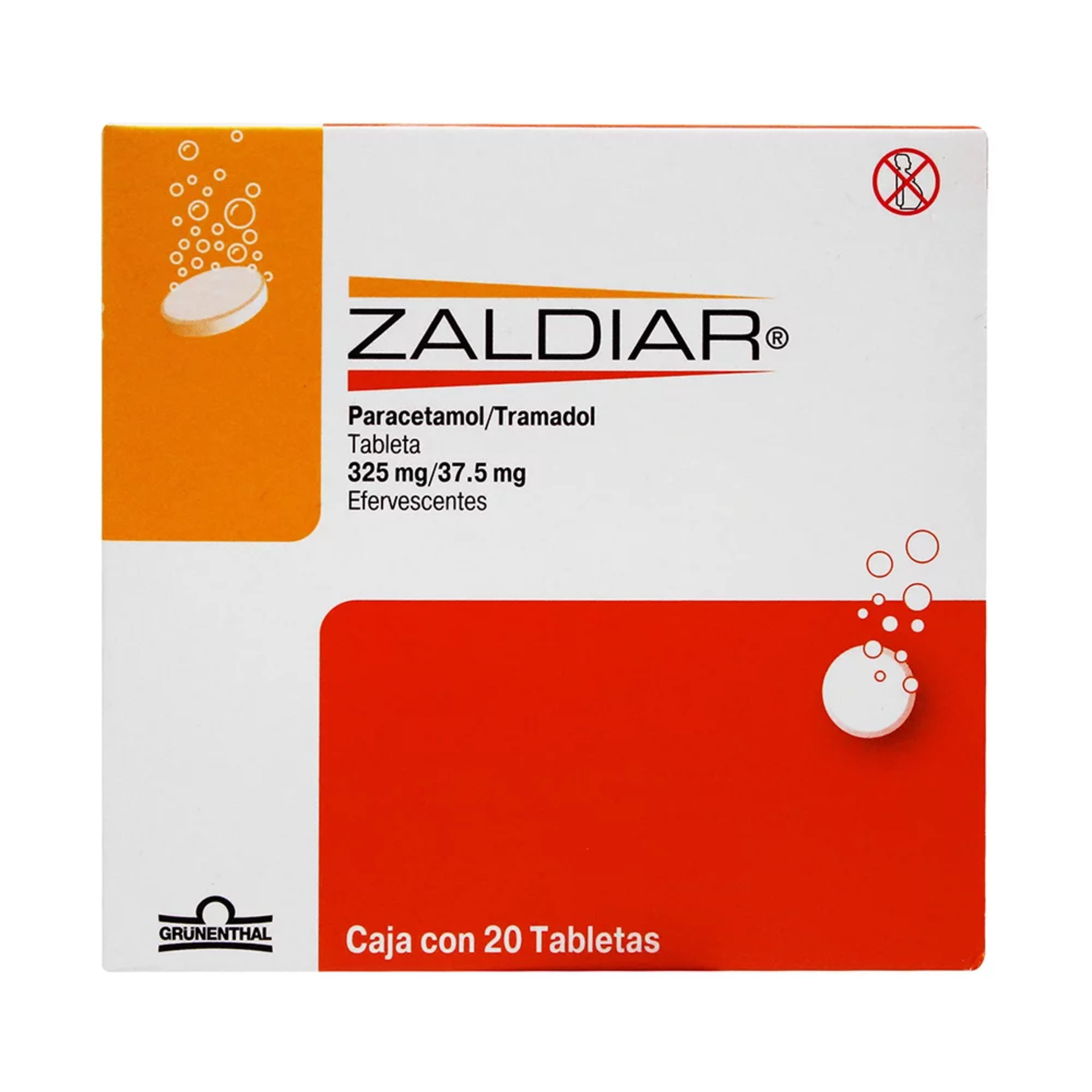 Zaldiar 325/37.5 Mg Con 20 Tabletas Efervescentes