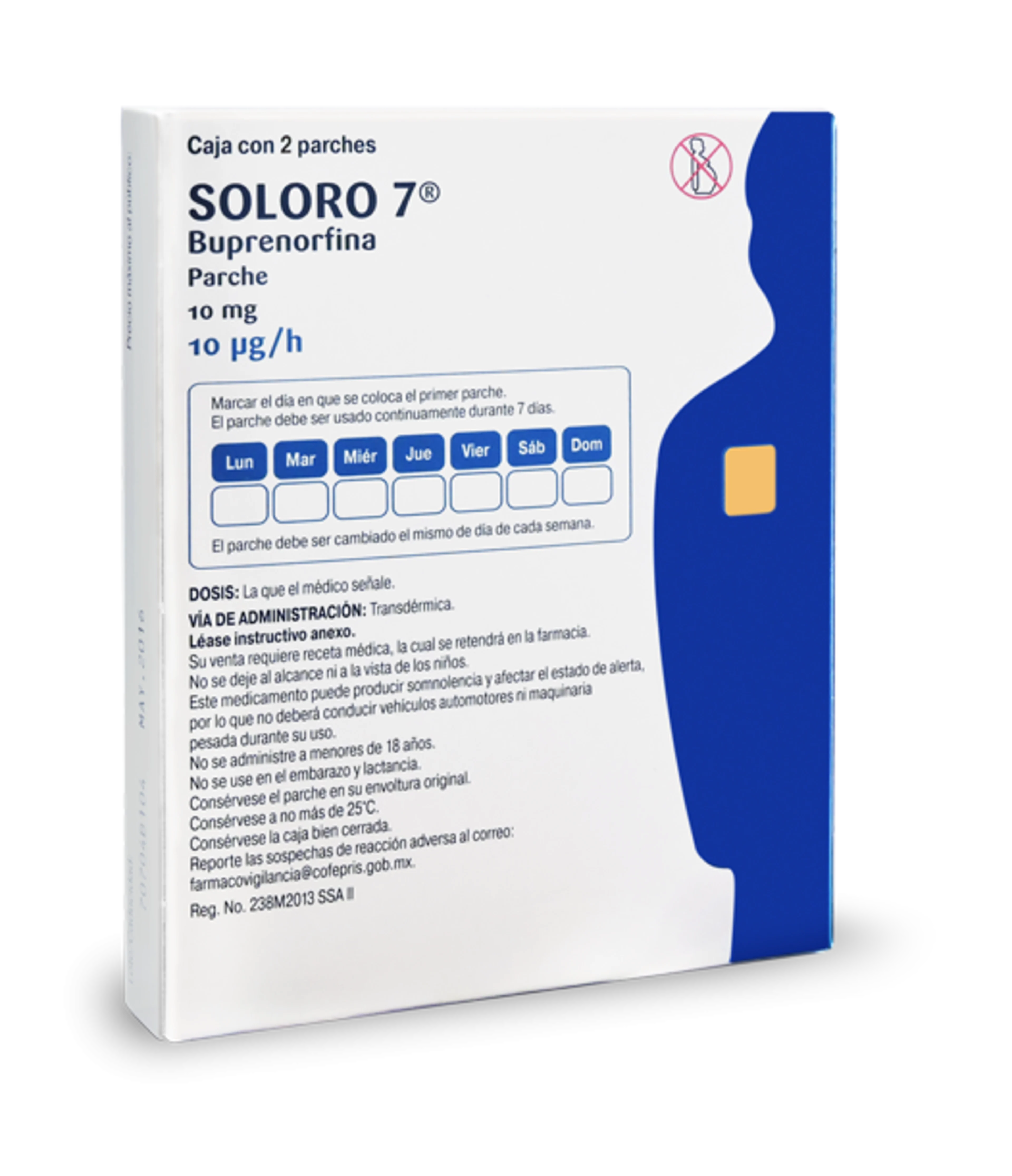 Soloro 7, 10 Mg Con 2 Parches