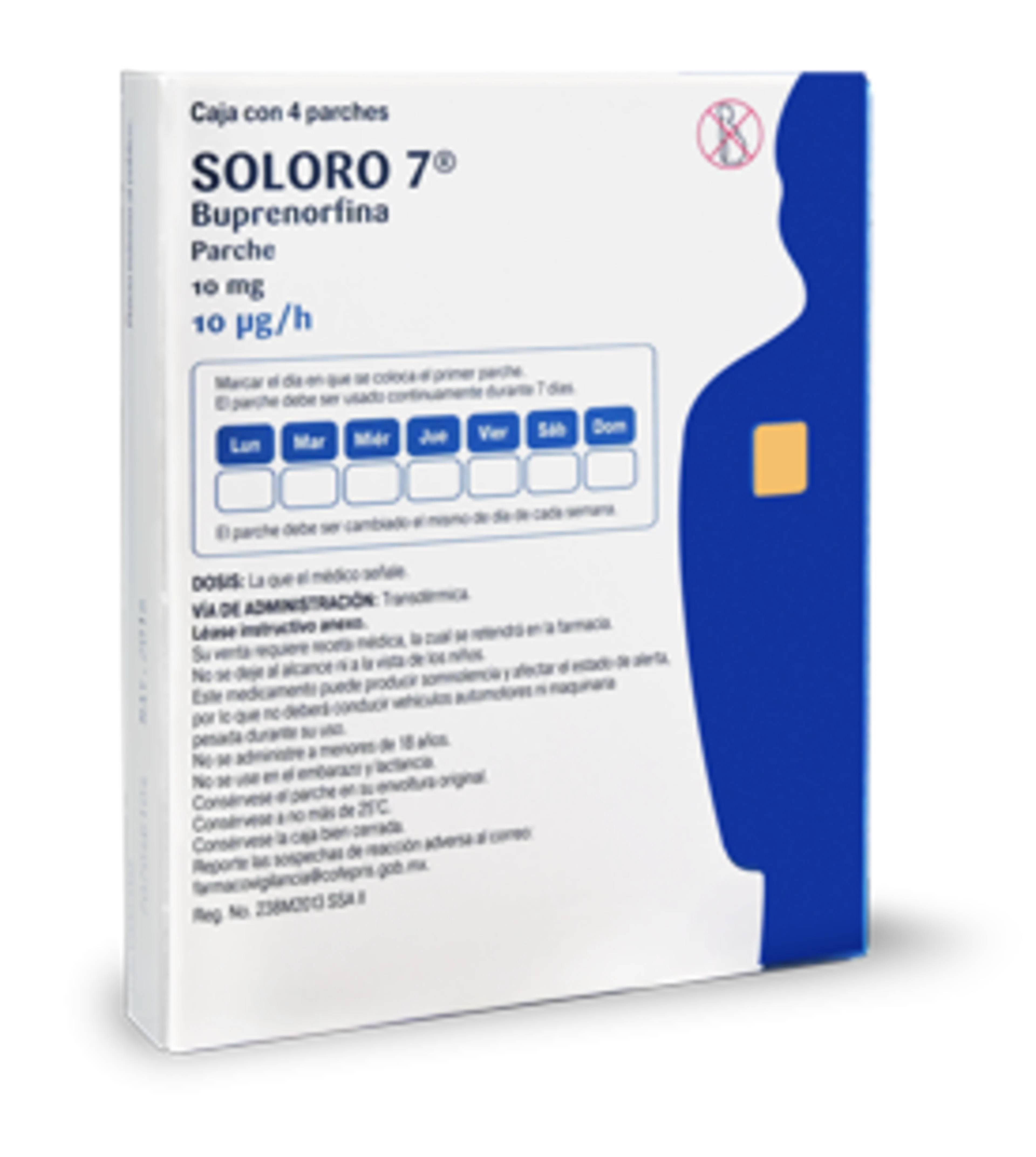 Soloro 7, 10 Mg Con 4 Parches