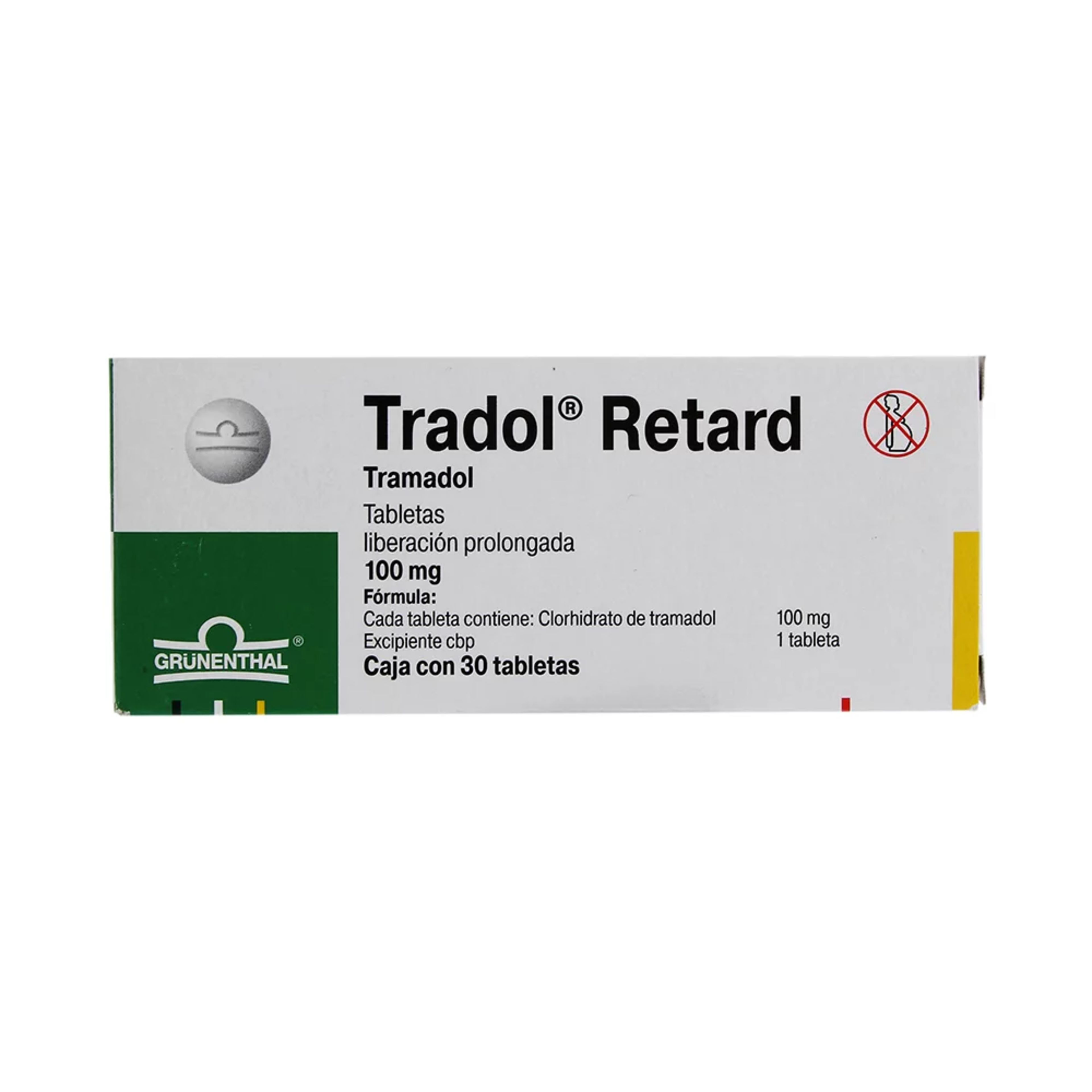 Tradol Retard 100 Mg Con 30 Tabletas