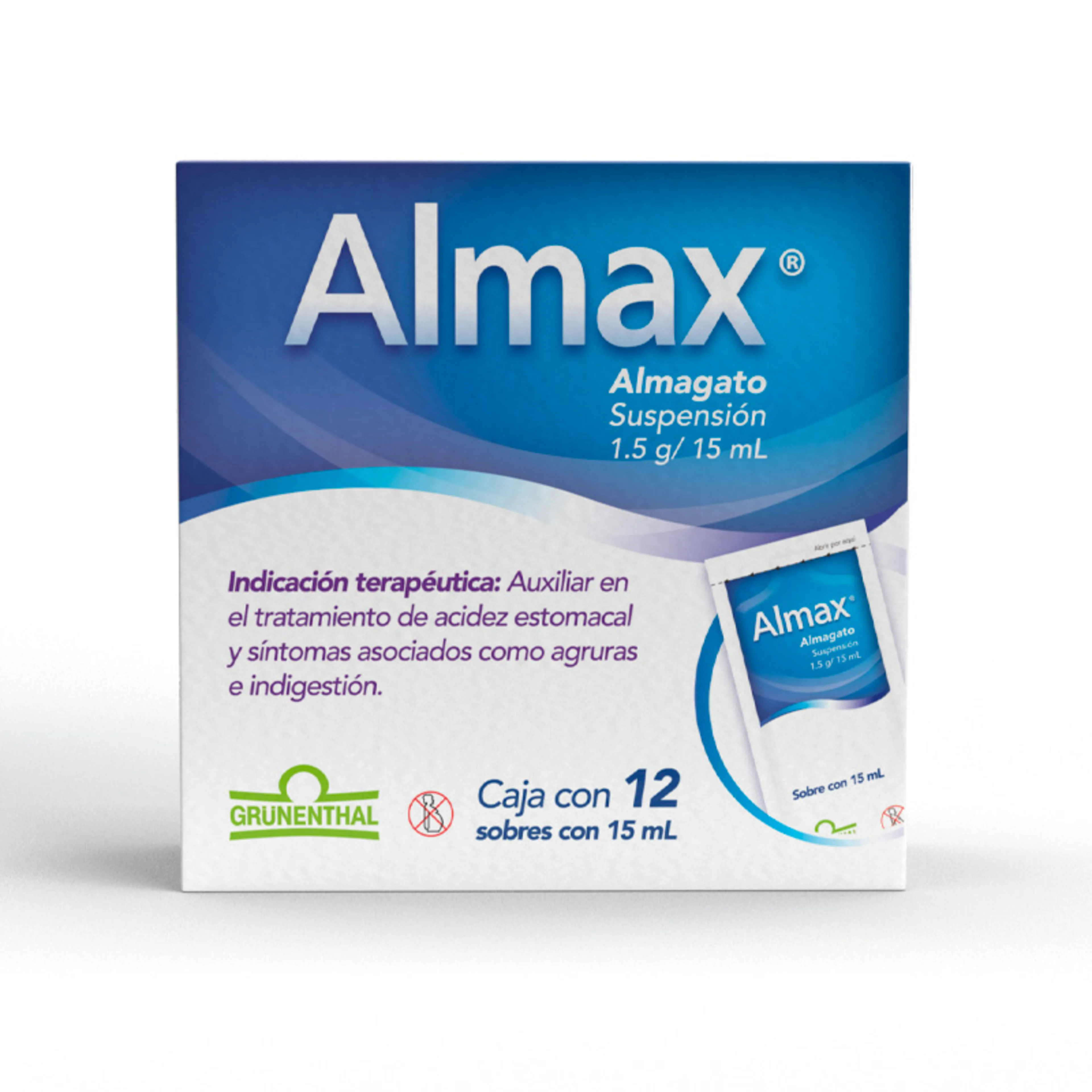 Almax 1.5 Mg Con 12 Sobres De Suspensión