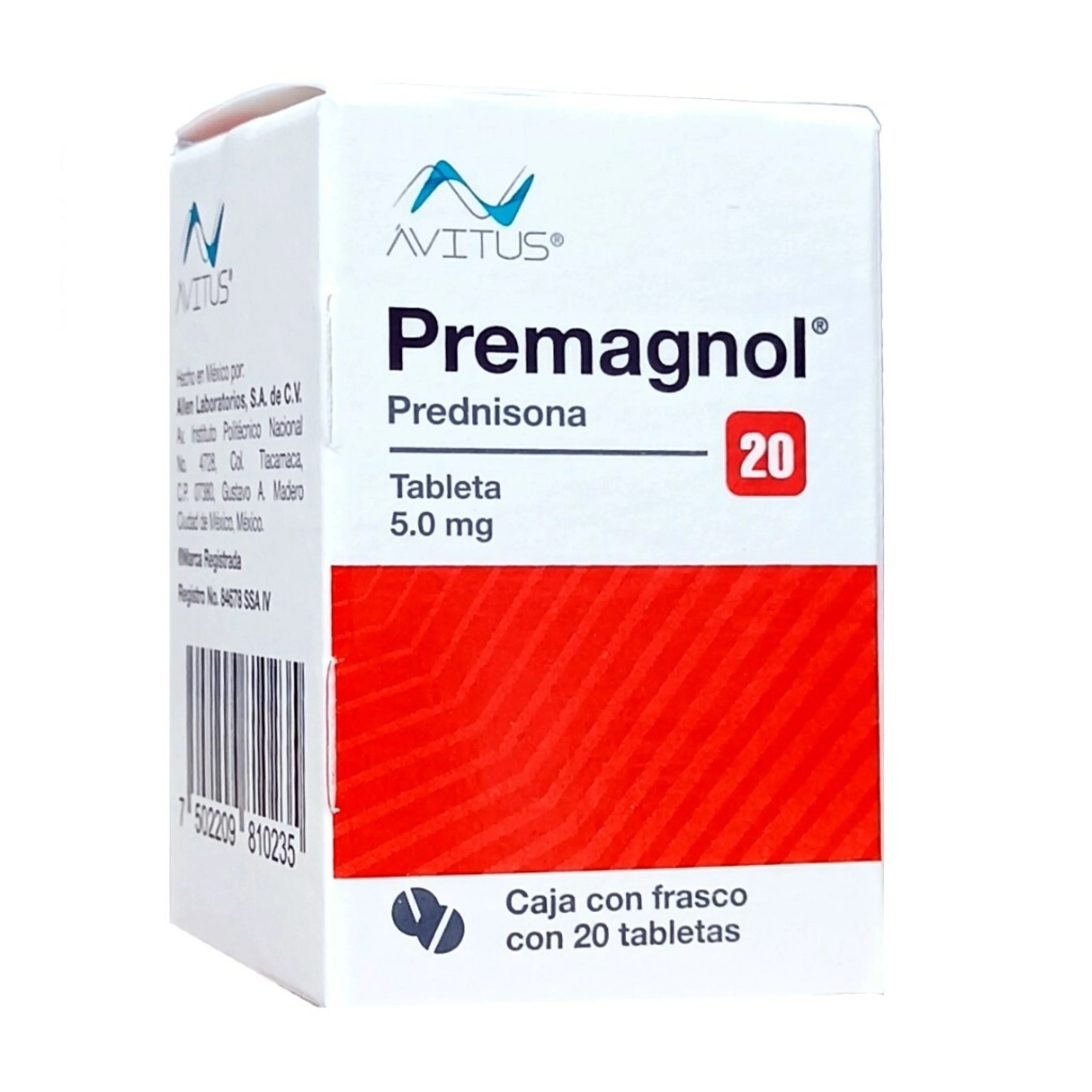 Premagnol Prednisona 5 Mg Frasco Con 20 Tabletas