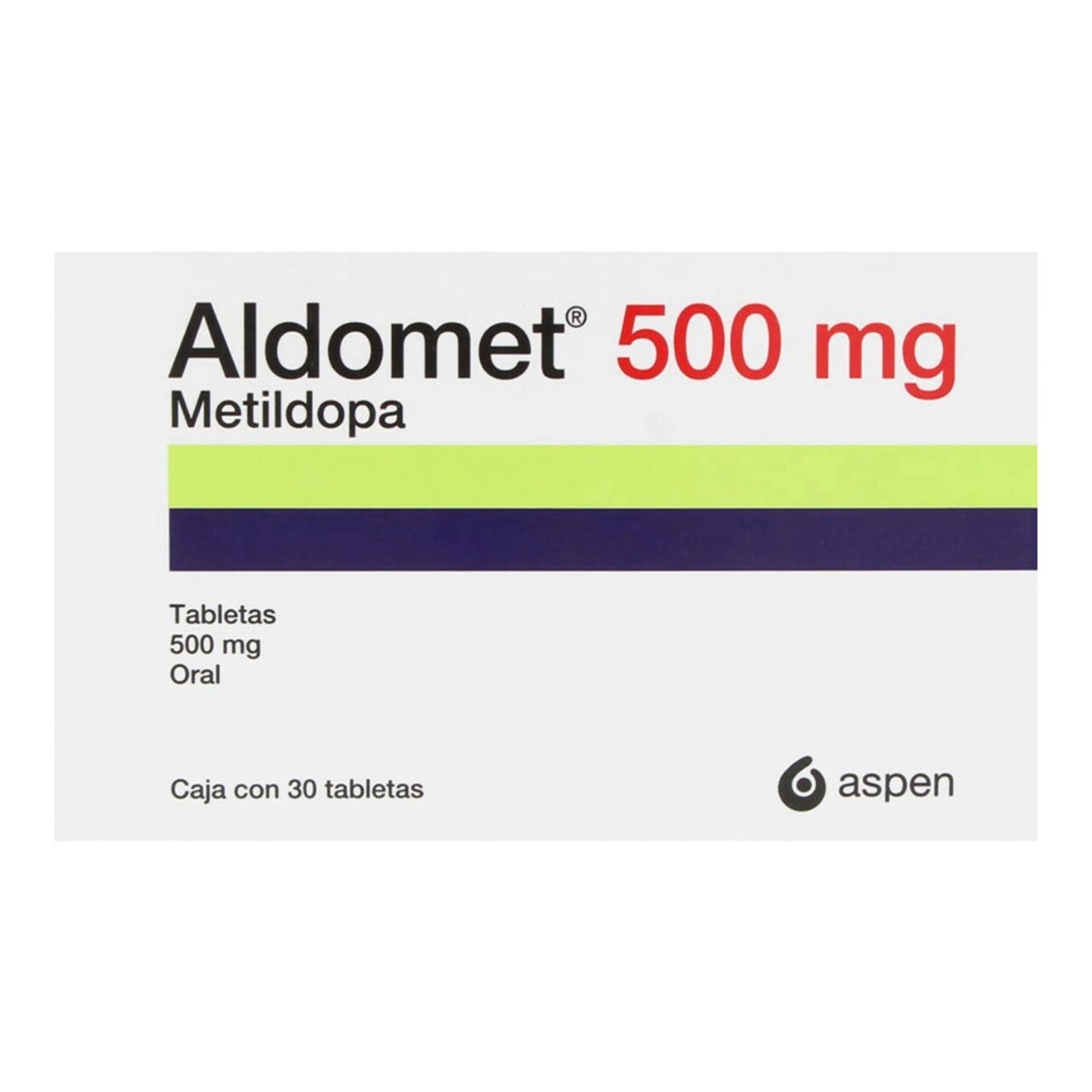 Aldomet 500 Mg Con 30 Tabletas