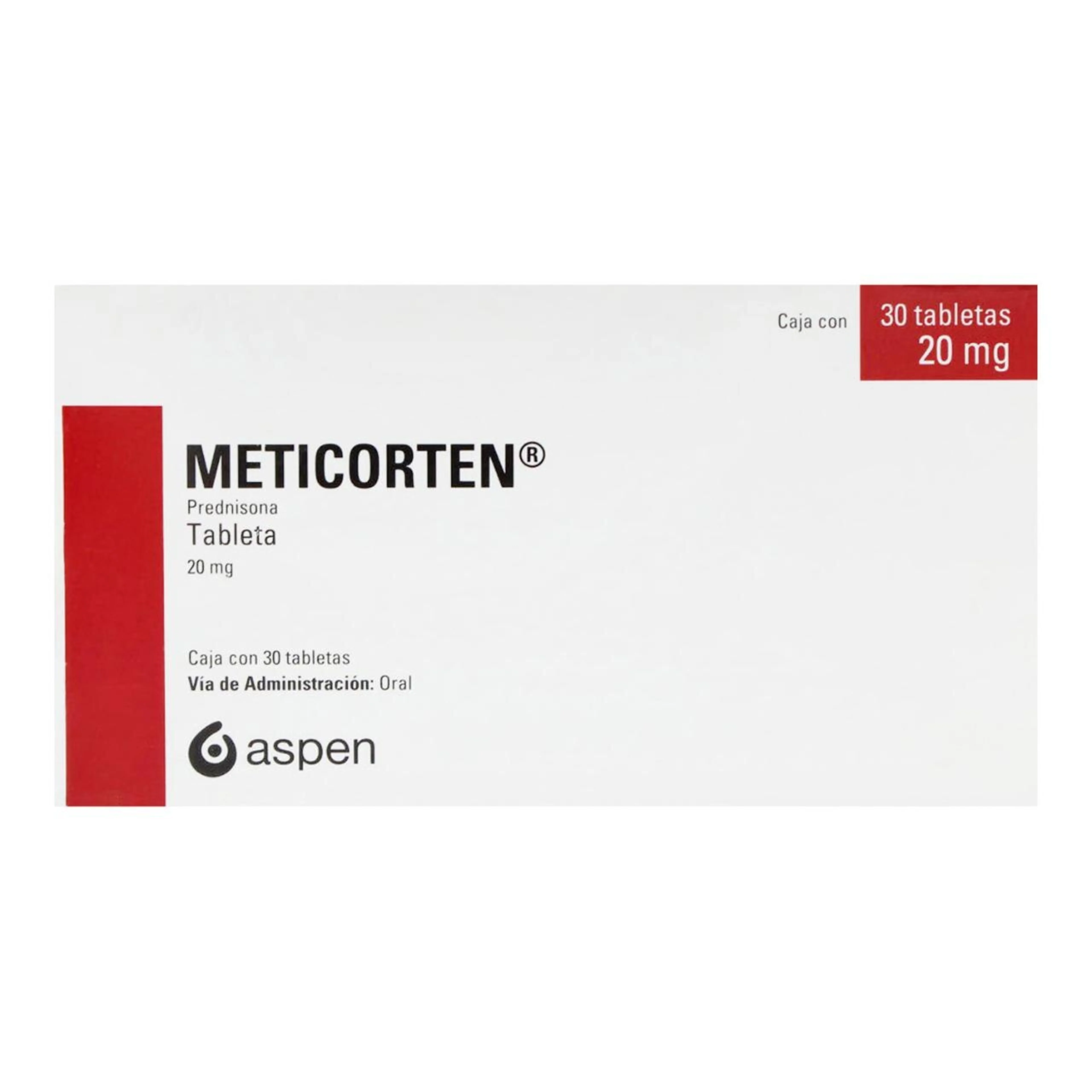 Meticorten 20 Mg Con 30 Tabletas
