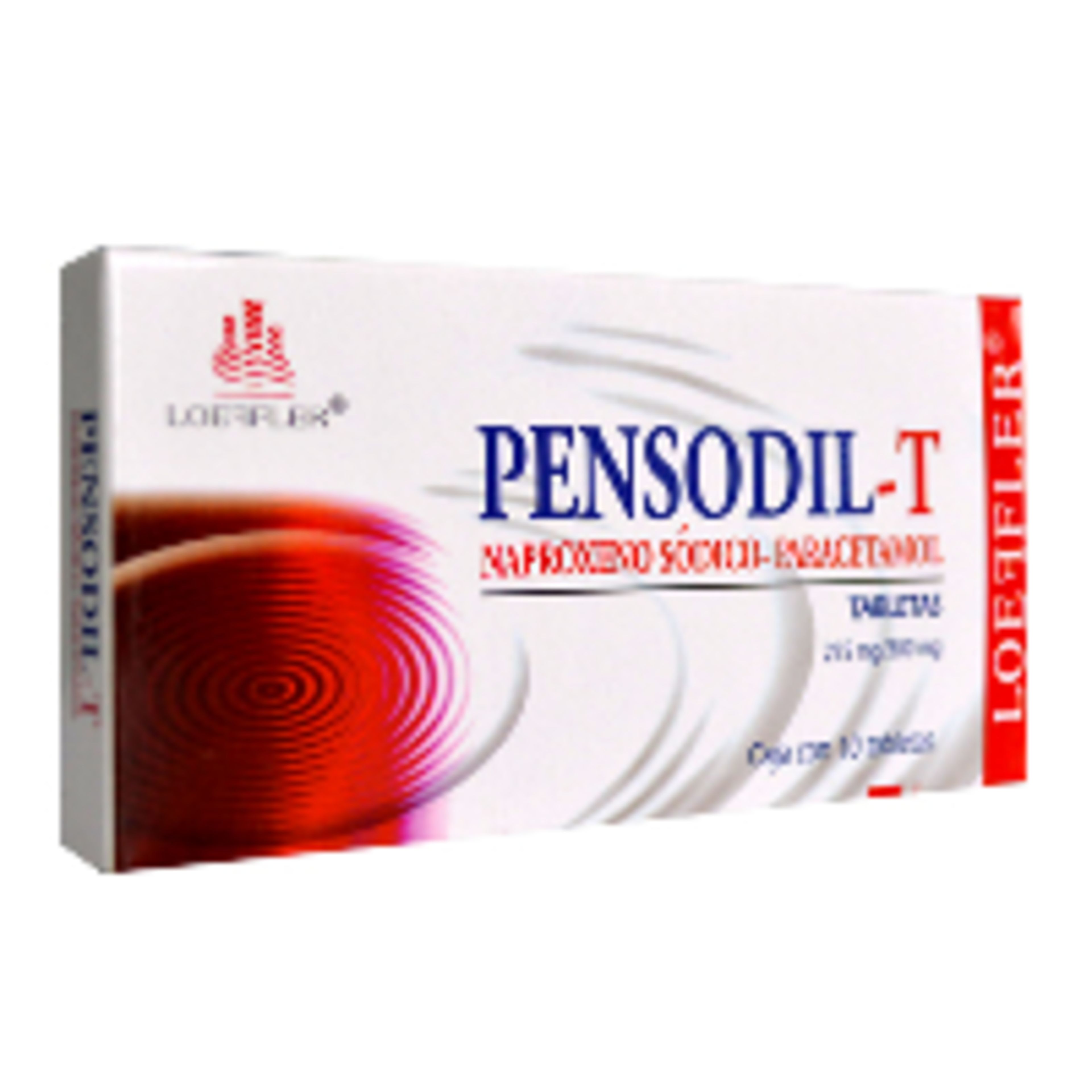 Pensodil-t naproxeno 275 mg paracetamol 300 mg con 10 tabletas