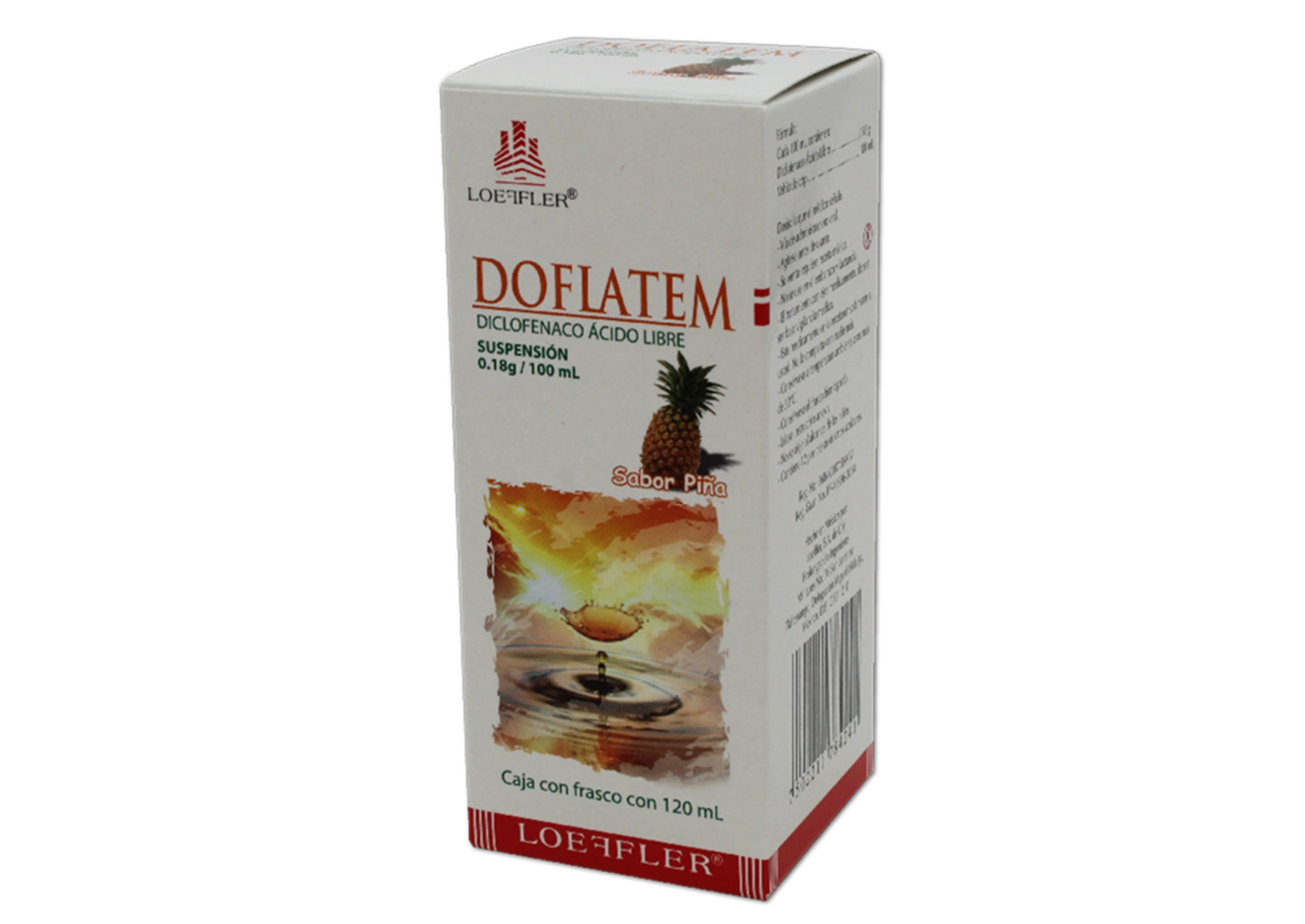 Doflatem 0.18 G Suspensión Oral Sabor Piña 120 Ml
