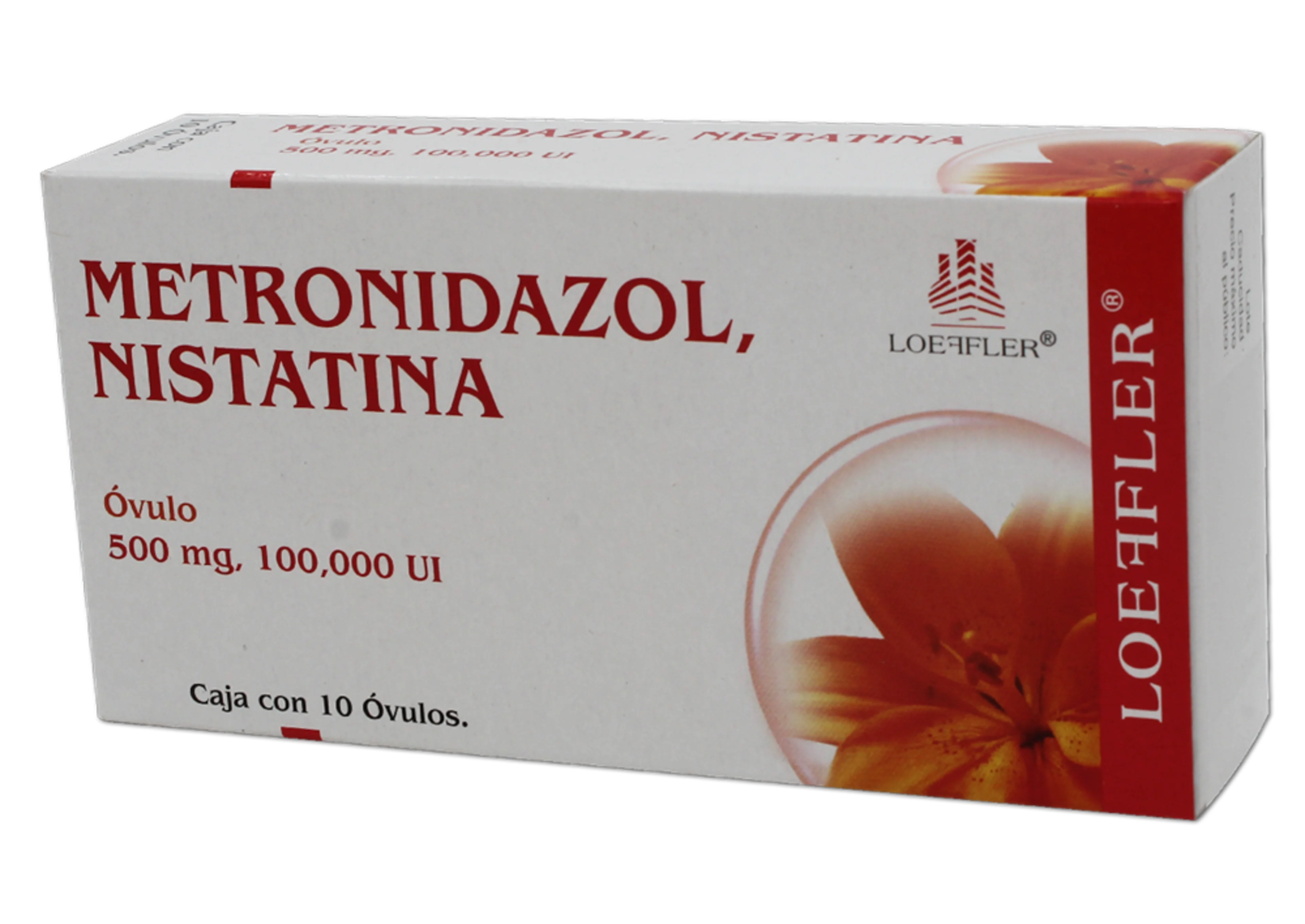Metronidazol, Nistatina 500Mg 100,000 Ui Con 10 Óvulos 
