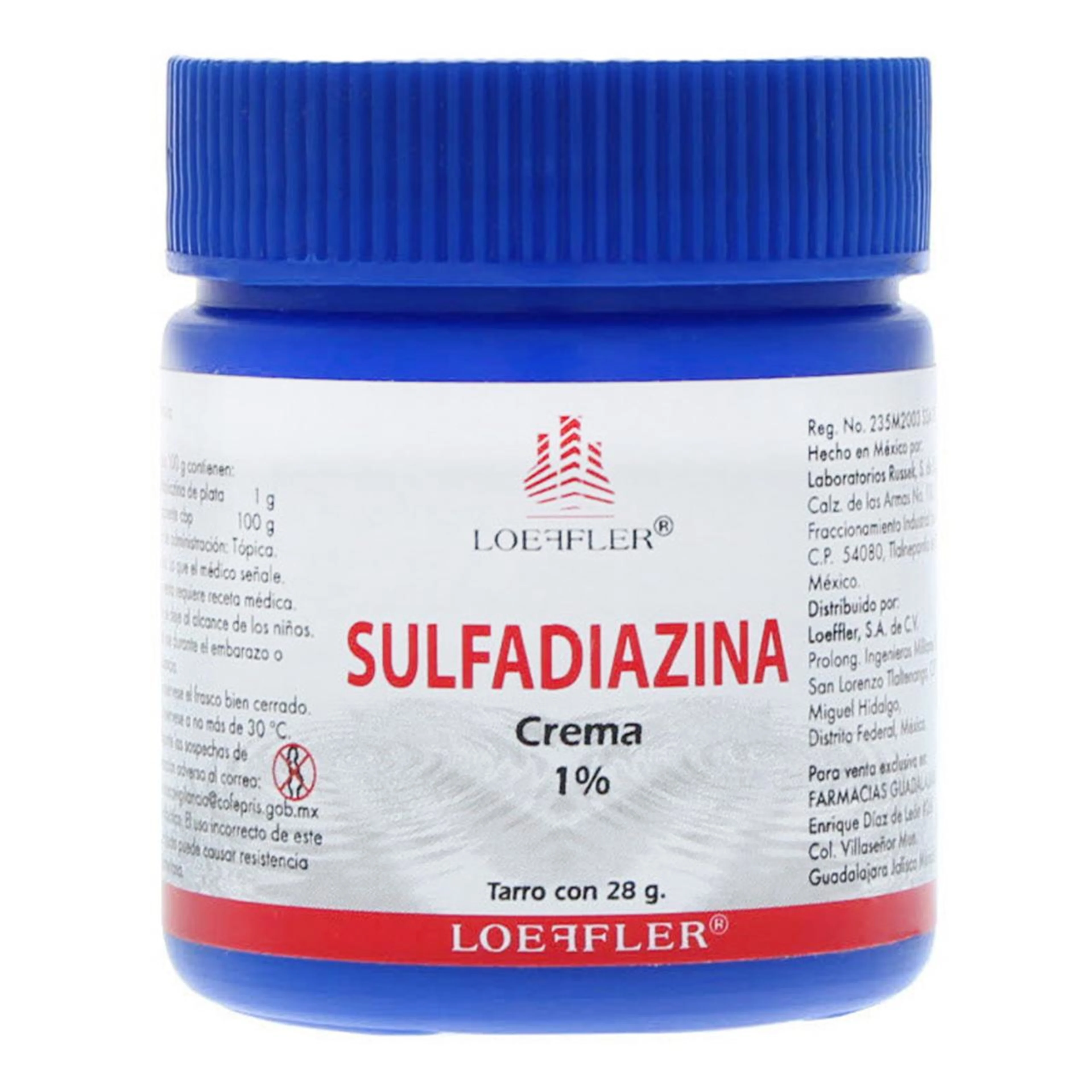 Sulfadiazina 28gr crema tarro