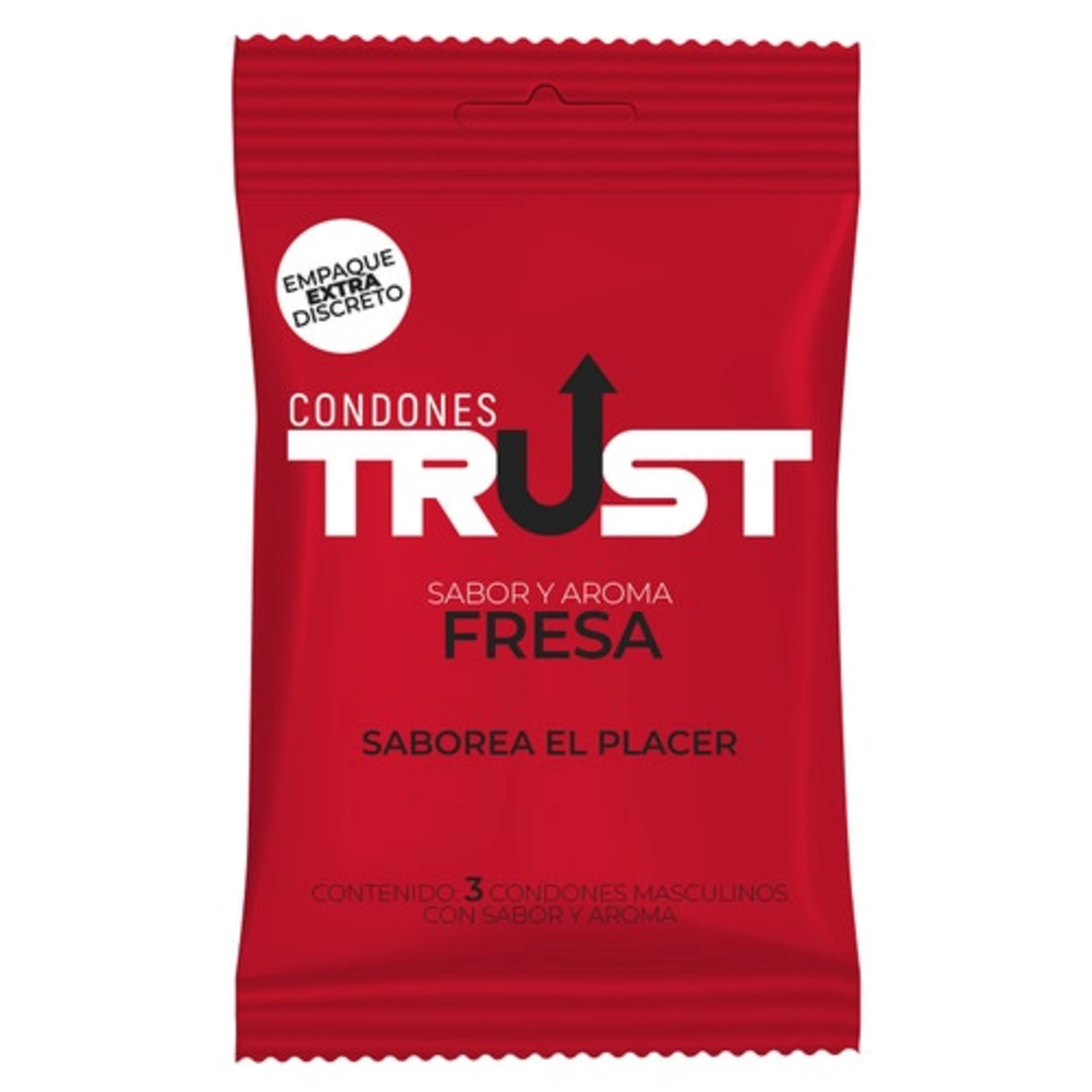 Trust Preservativo Fresa Con 3 Piezas