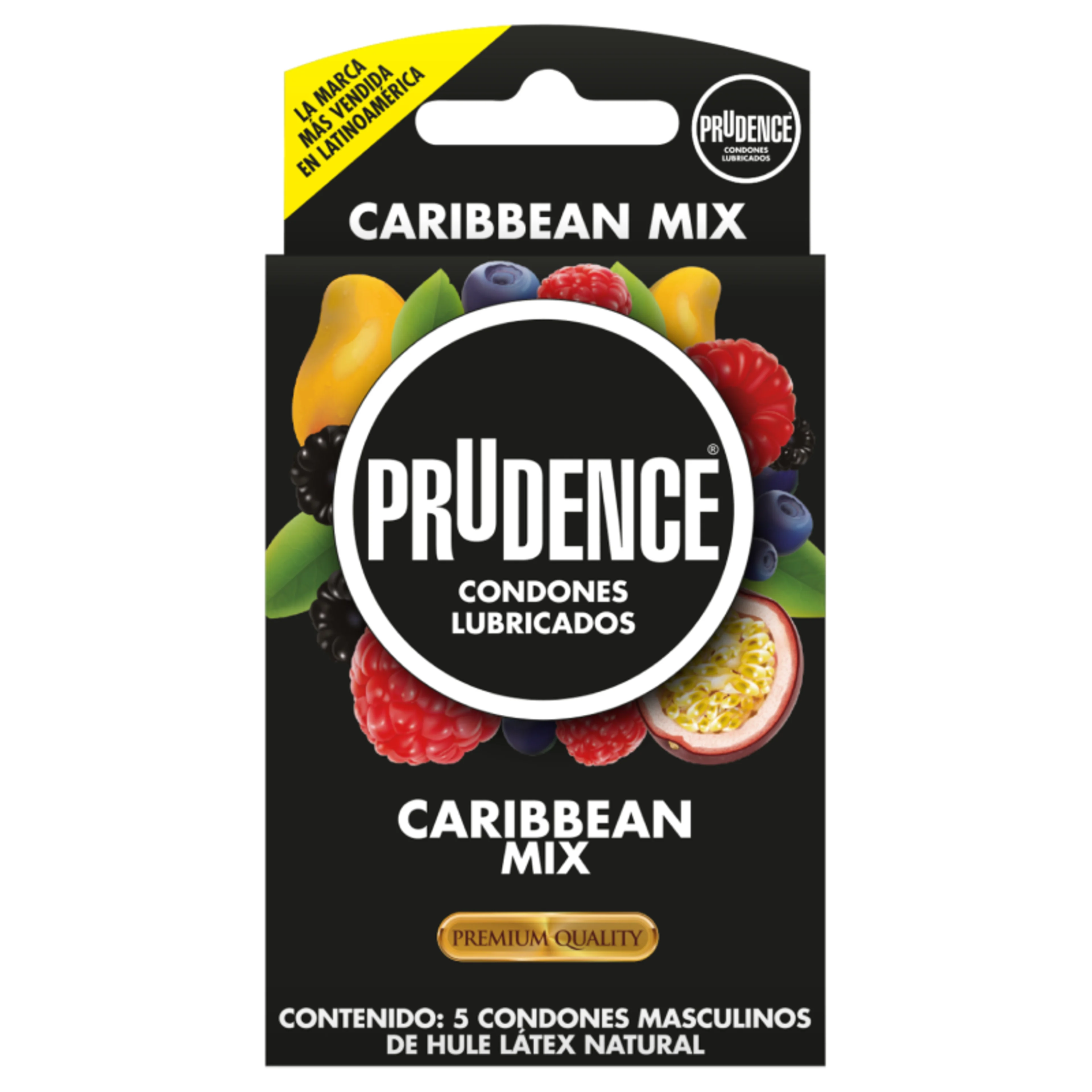 Prudence Condones Sabor Mix Caribbean Con 5 Piezas