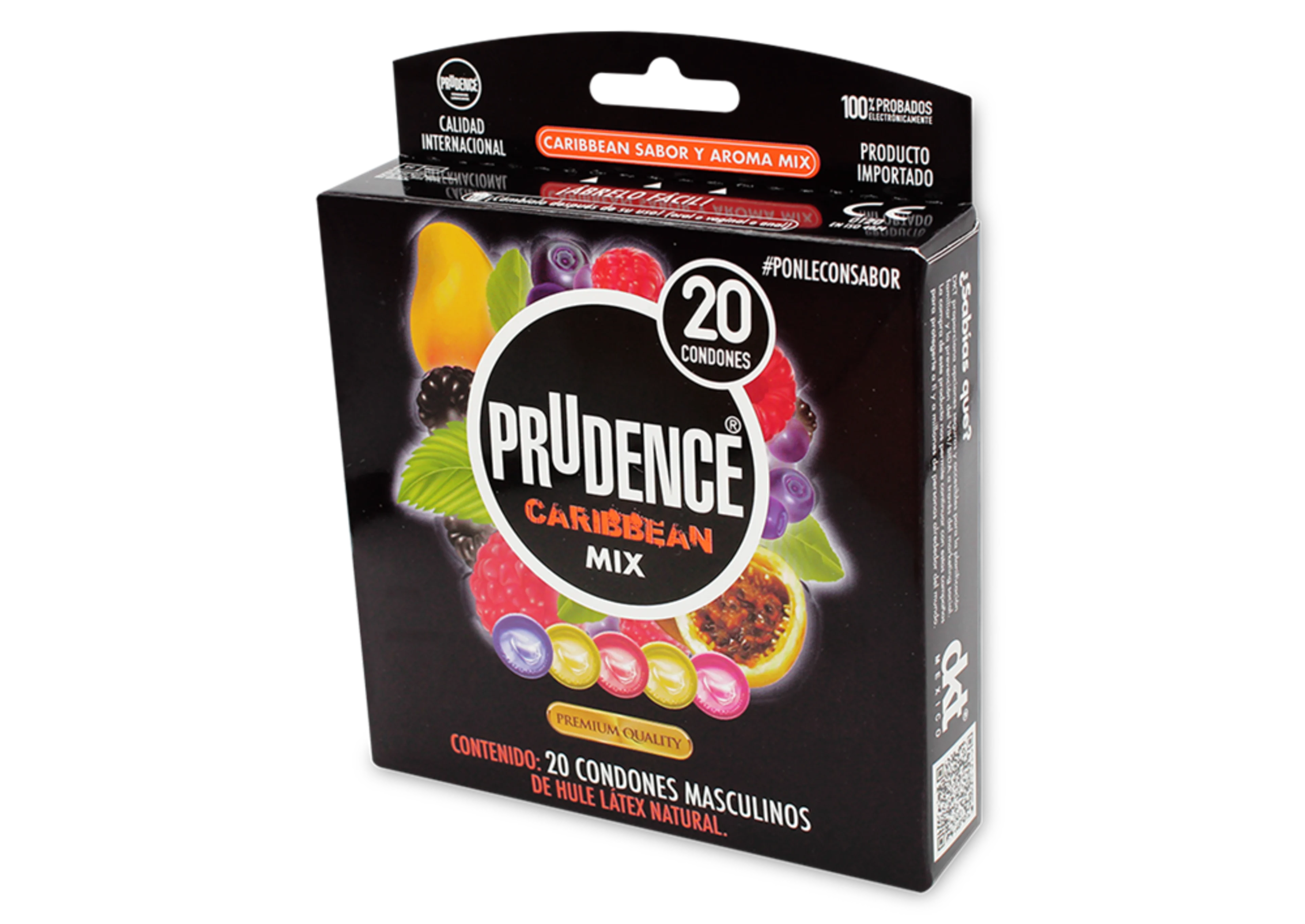 Prudence Condones Sabor Y Aroma Caribbean Mix Con 20 Piezas