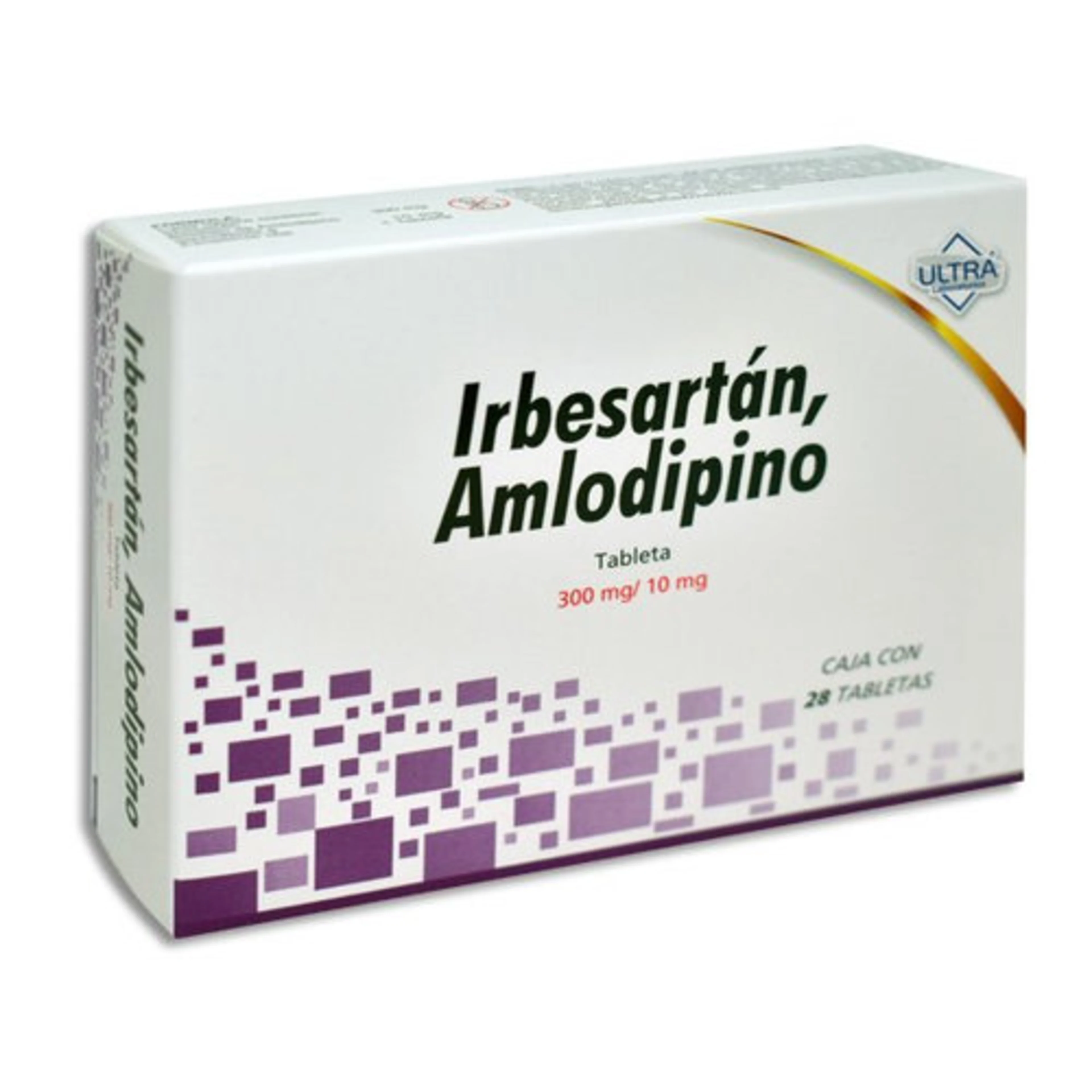 Amlodipino Irbesartán 300 Mg / 10 Mg Con Con 28 Tabletas