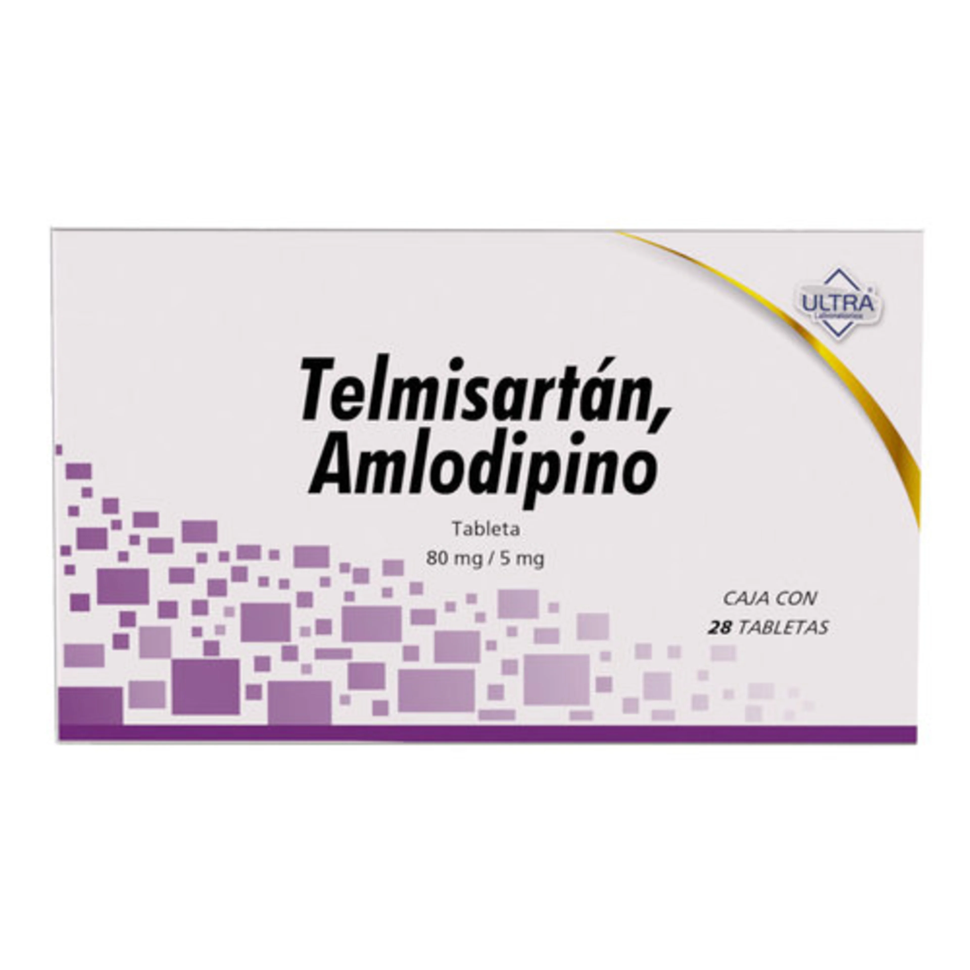 Amlodipino Telmisartán 80/5 Mg/Mg Con 28 Tabletas