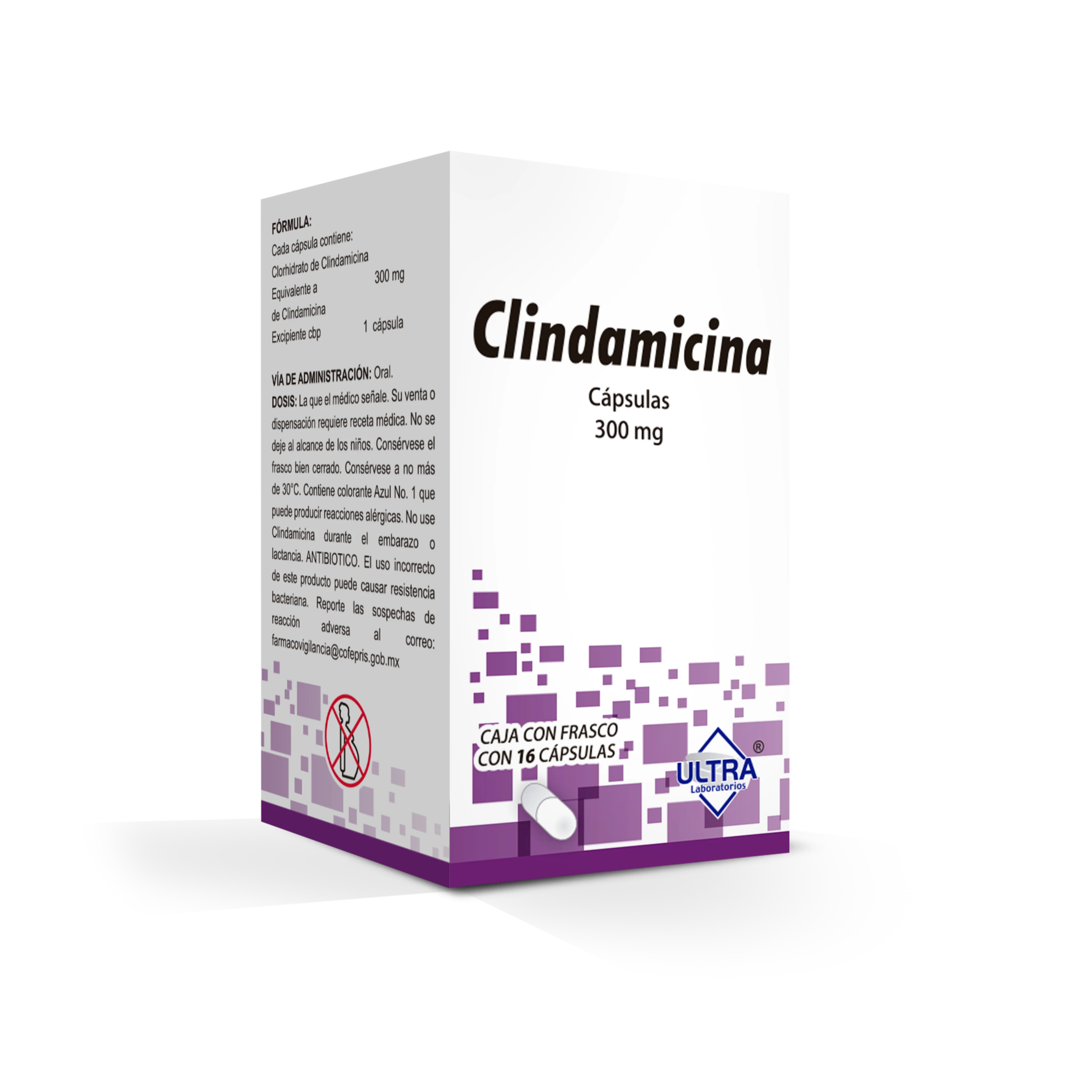 Clindamicina 300 Mg Con16 Cápsulas (Ultra)