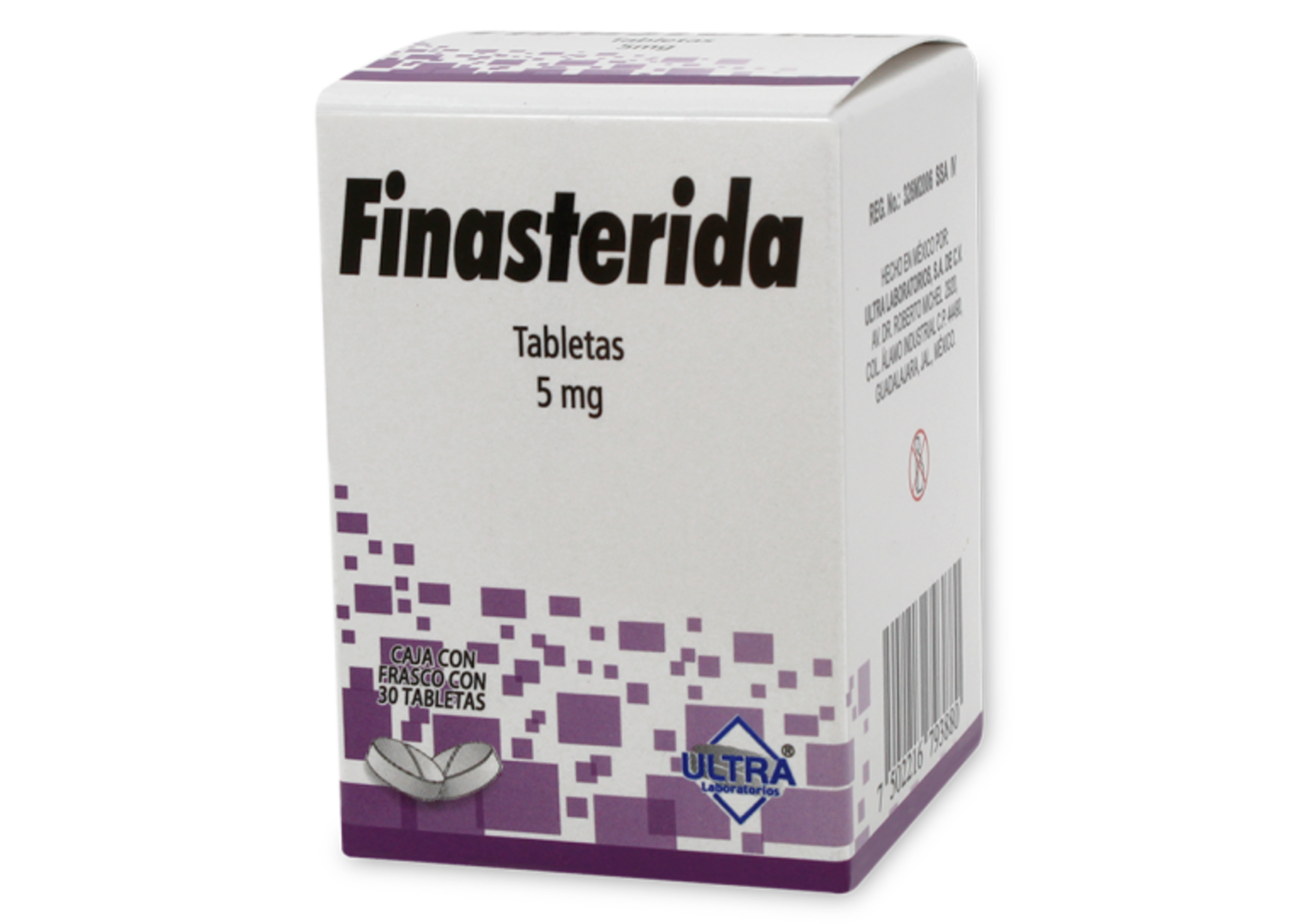 Finasterida 5 Mg Frasco Con 30 Tabletas (Ultra)