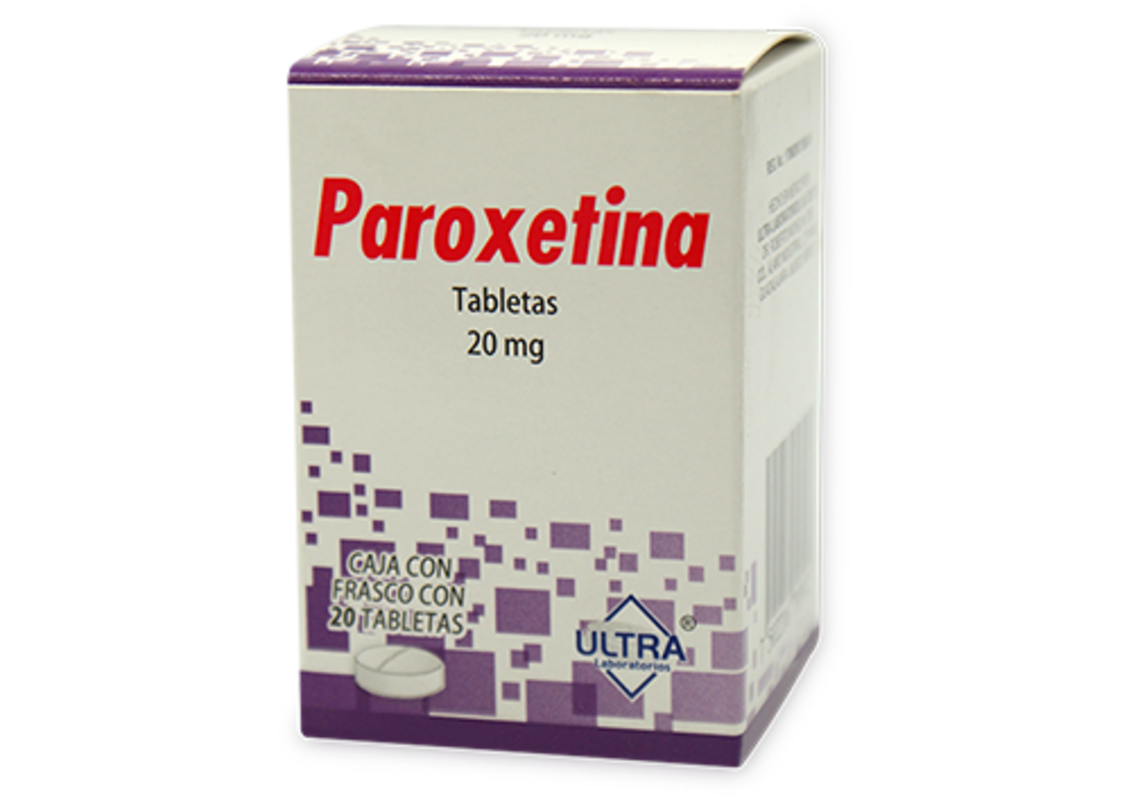 Paroxetina 20 Mg Con 20 Tabletas