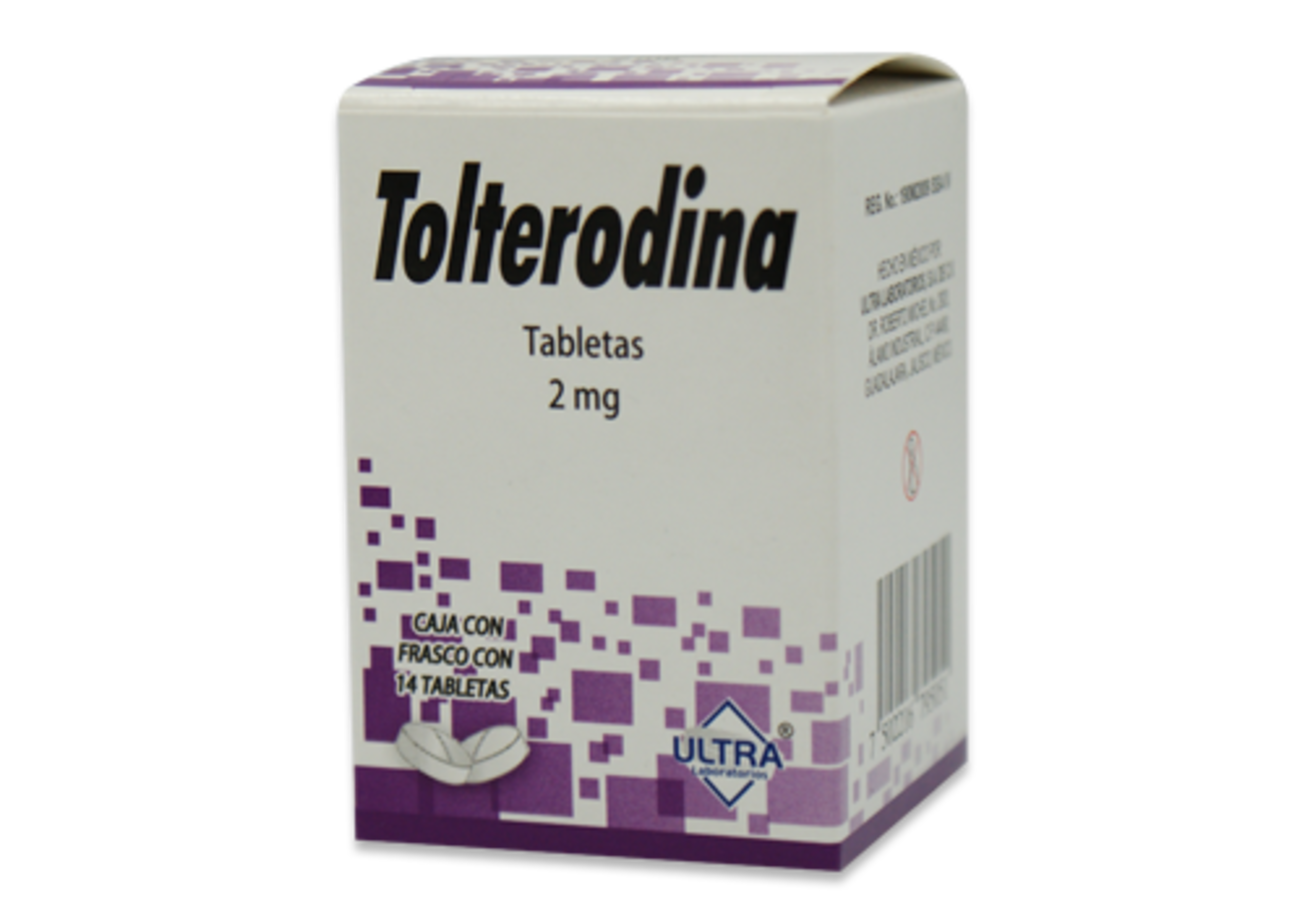 Tolterodina 2 Mg Con 14 Tabletas (Ultra)