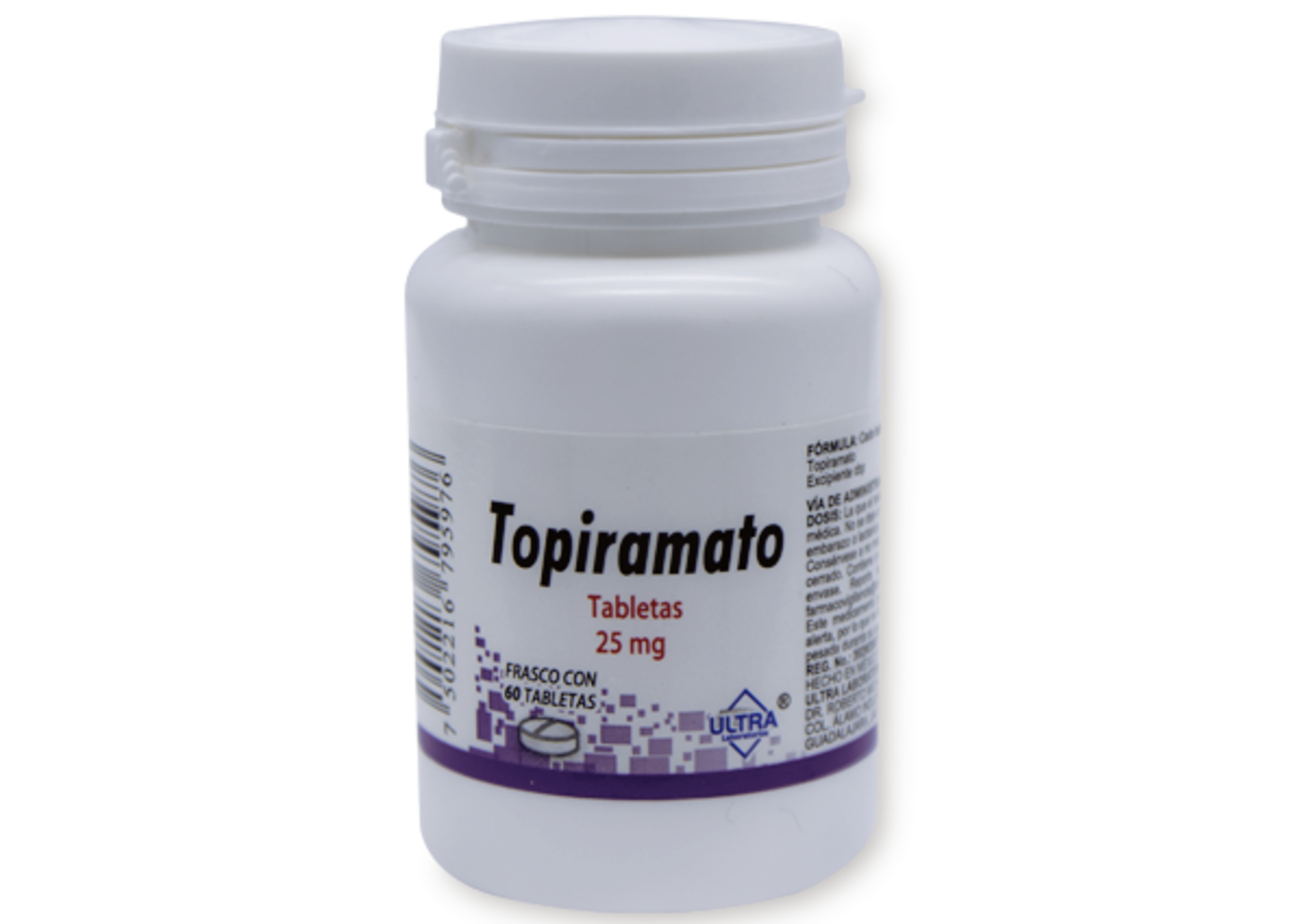 Topiramato 25 Mg Con 60 Tabletas (Ultra)