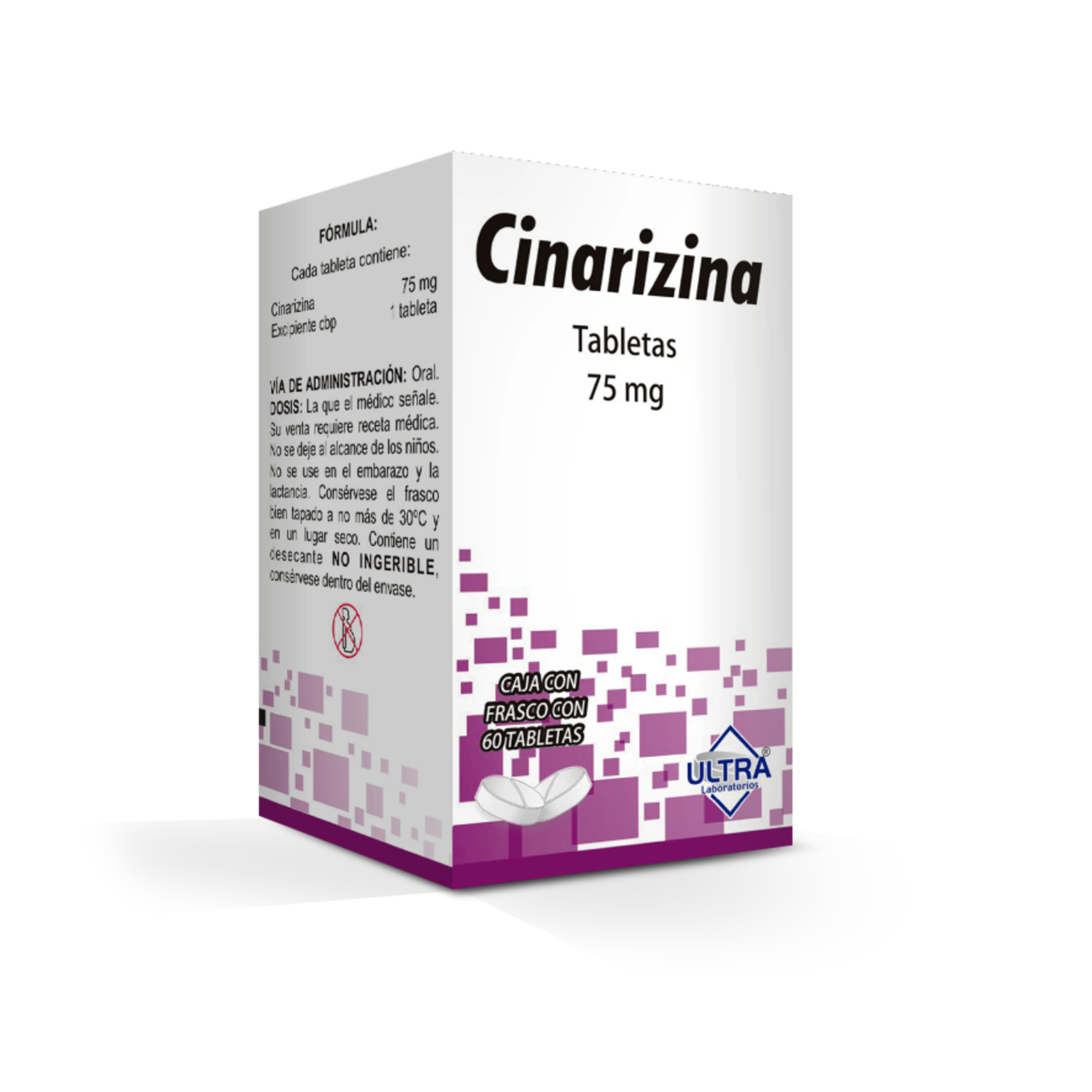 Cinarizina 75 Mg Con 60 Tabletas (Ultra)