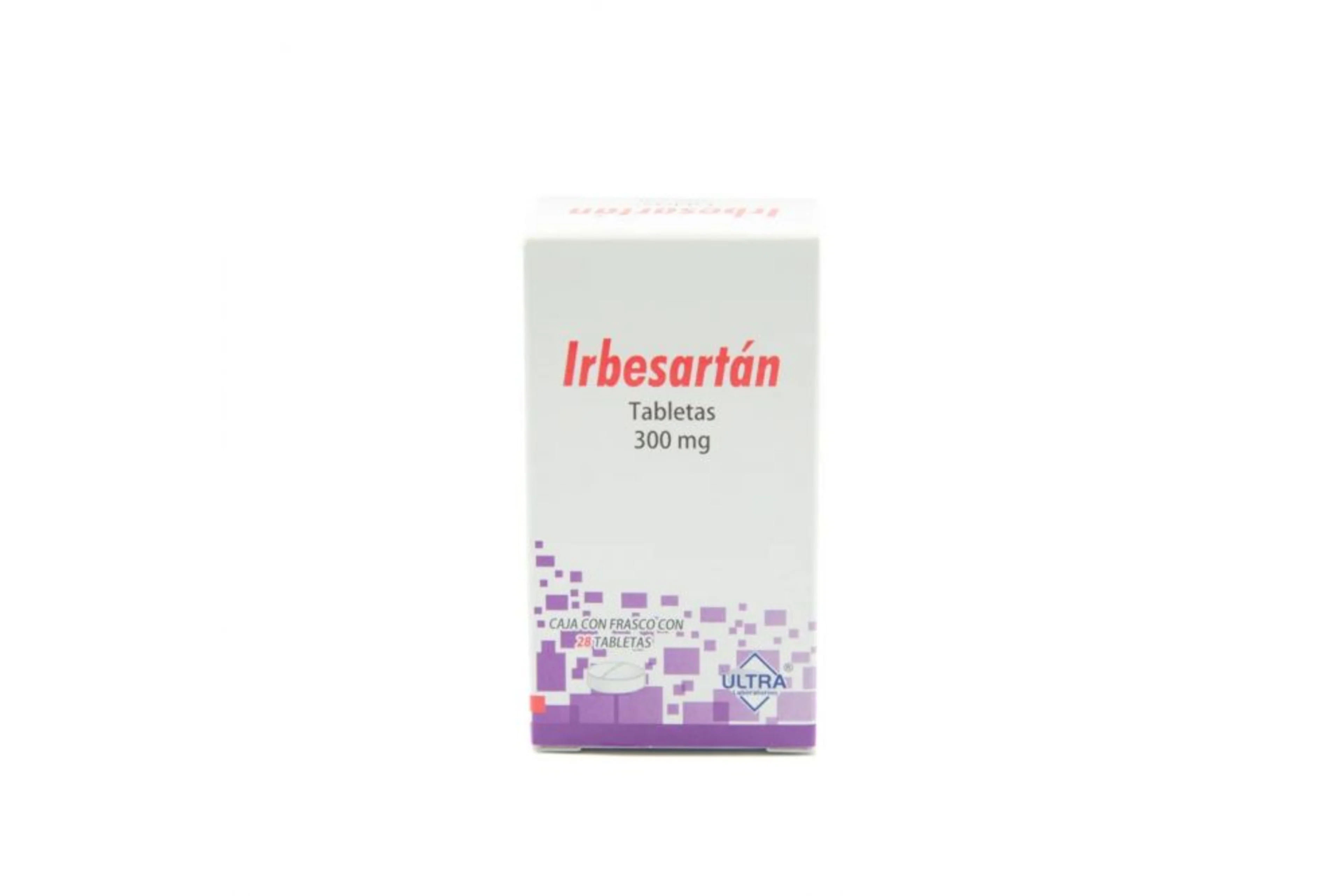 Irbesartán 300 Mg Con 28 Tabletas (Ultra)