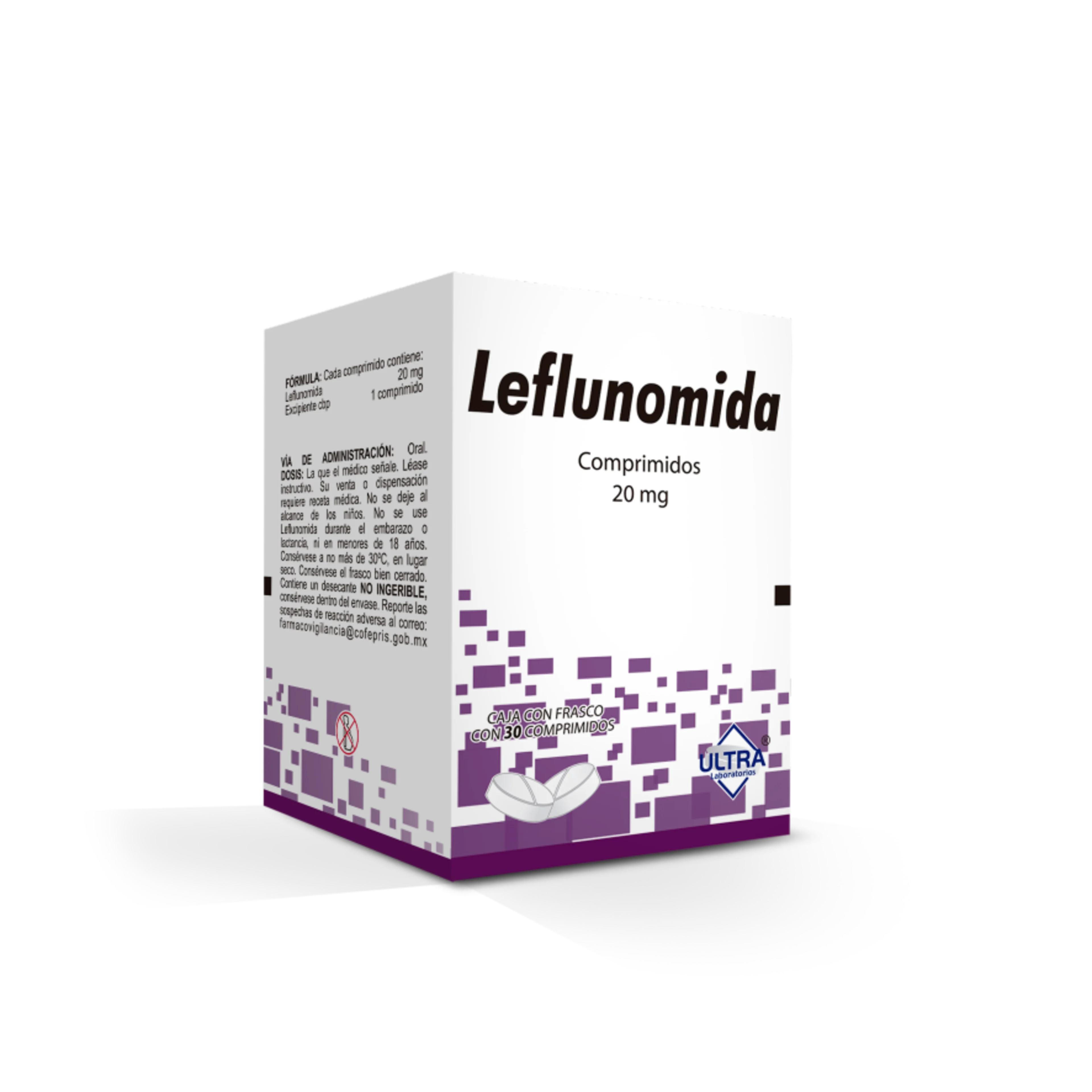 Leflunomida 20 Mg Con 30 Comprimidos