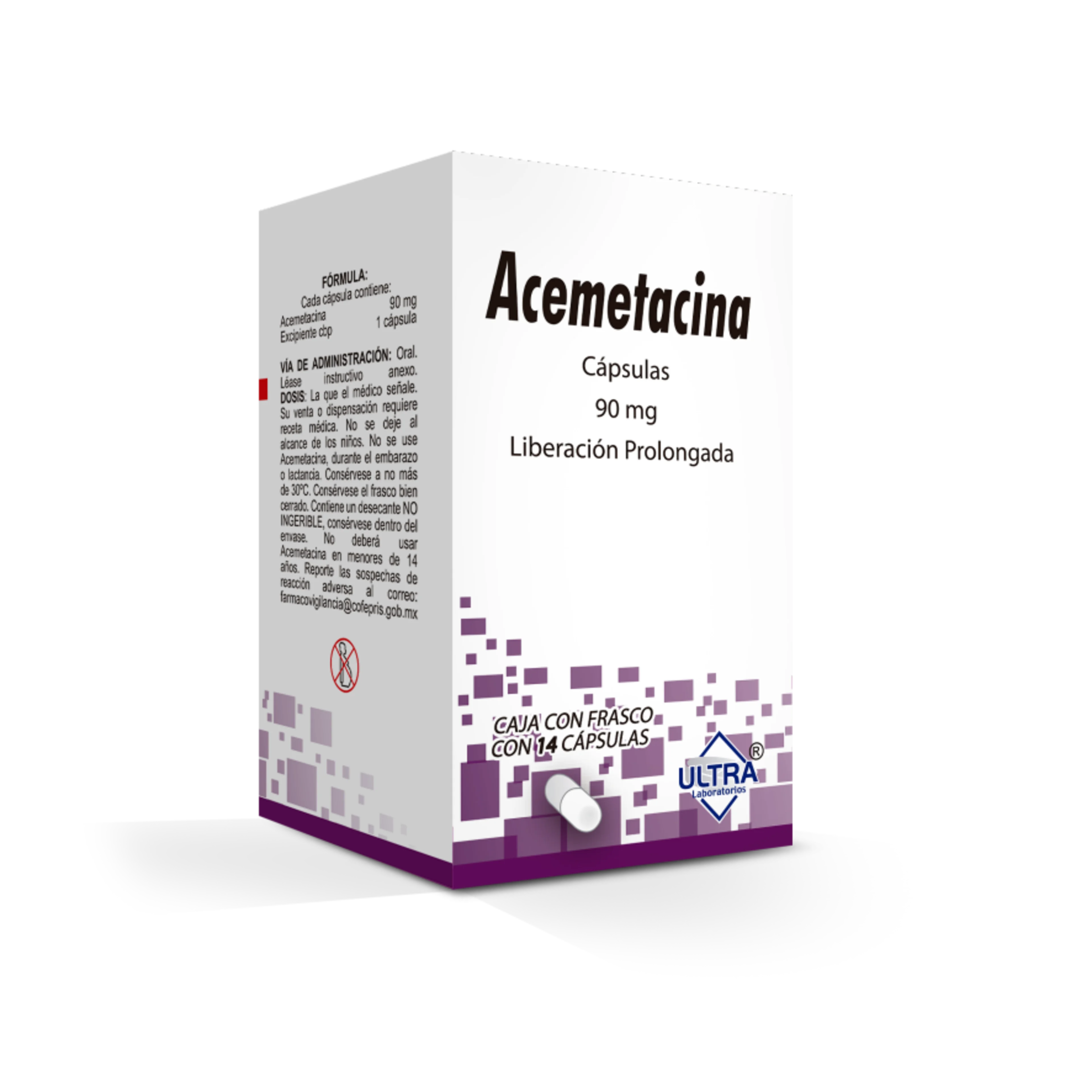 Acemetacina 90 Mg Con 14 Cápsulas (Ultra)