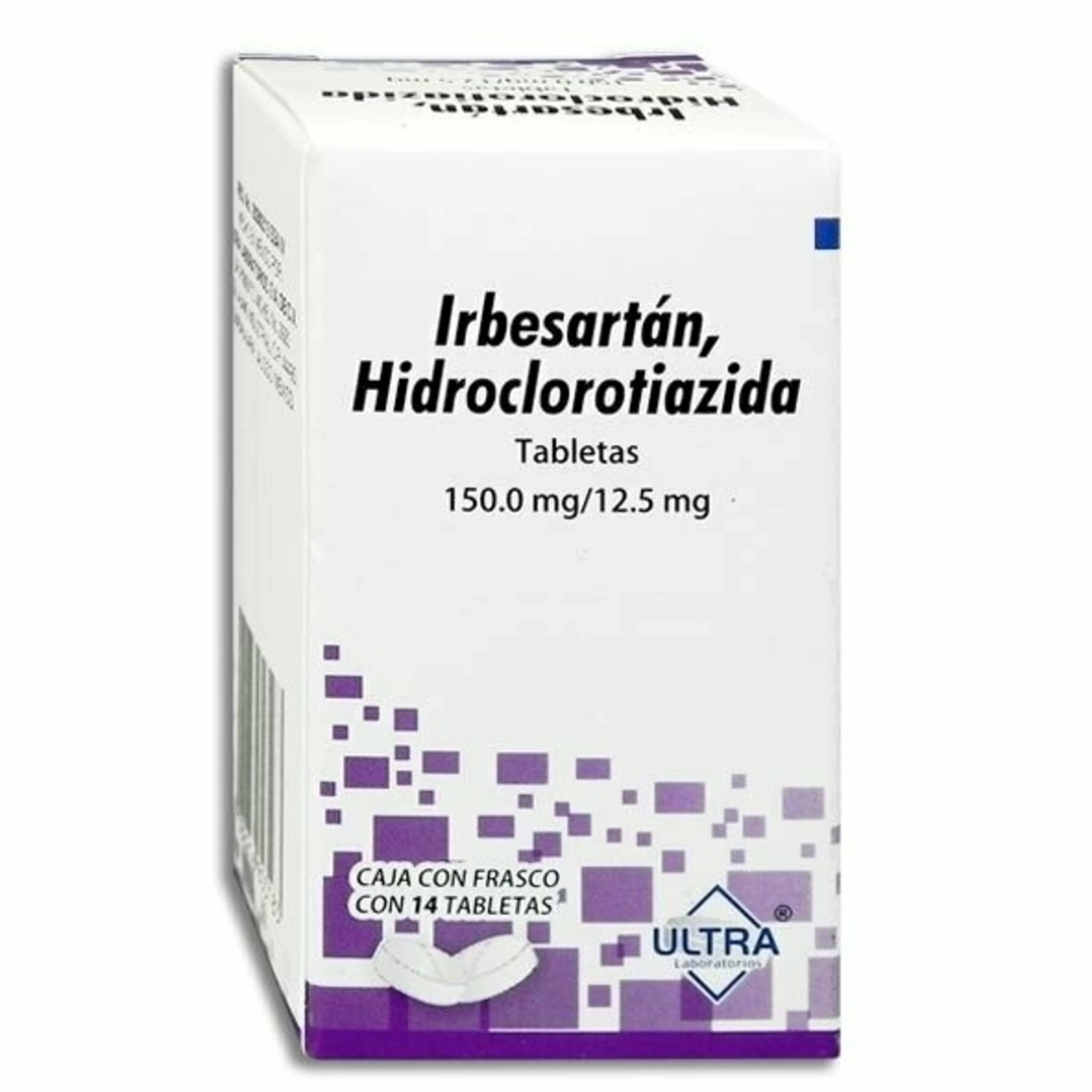 Irbesartán, Hidroclorotiazida 150/12.5 Mg Con 14 Tabletas