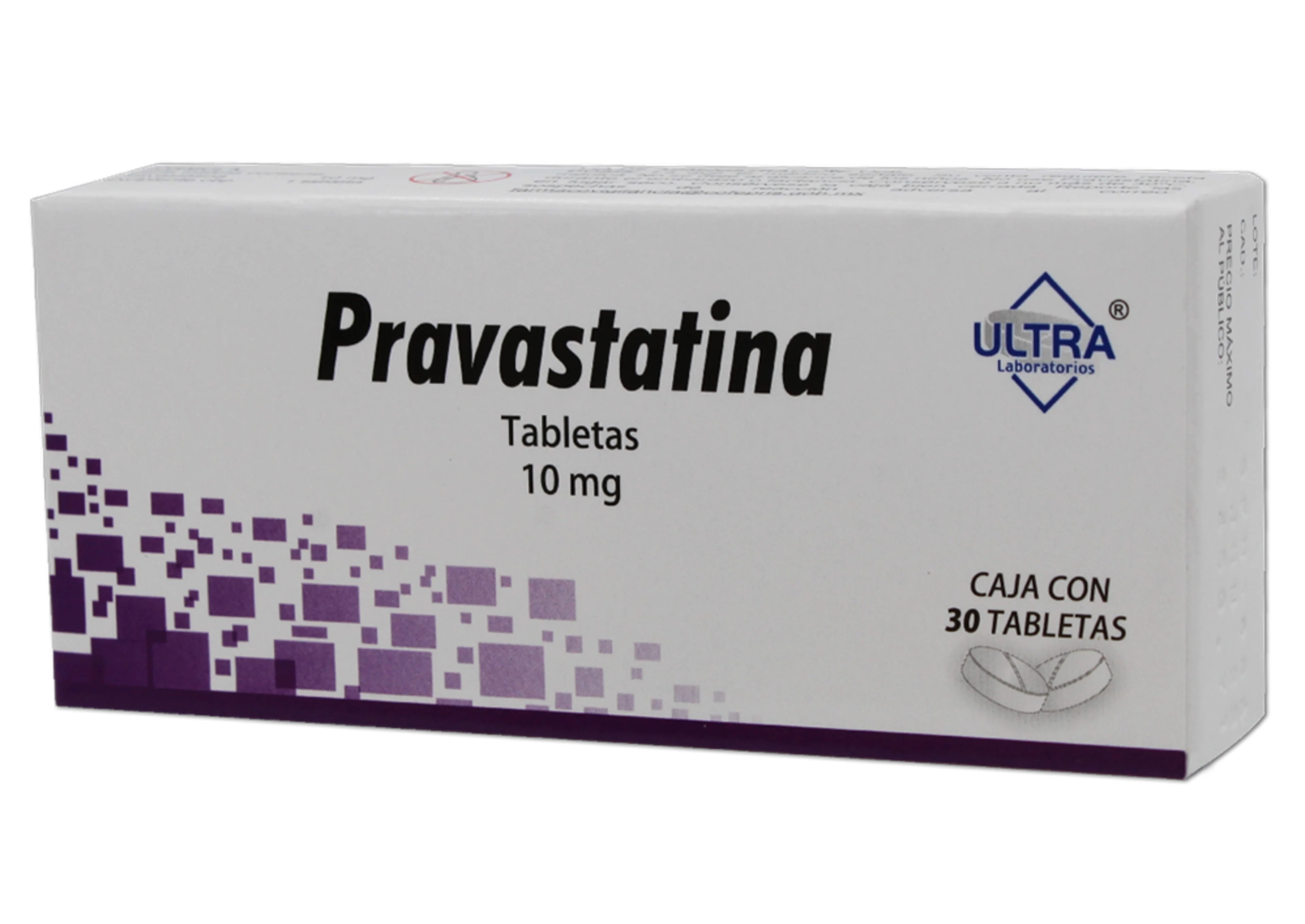 Pravastatina 30 tabletas 10 mg