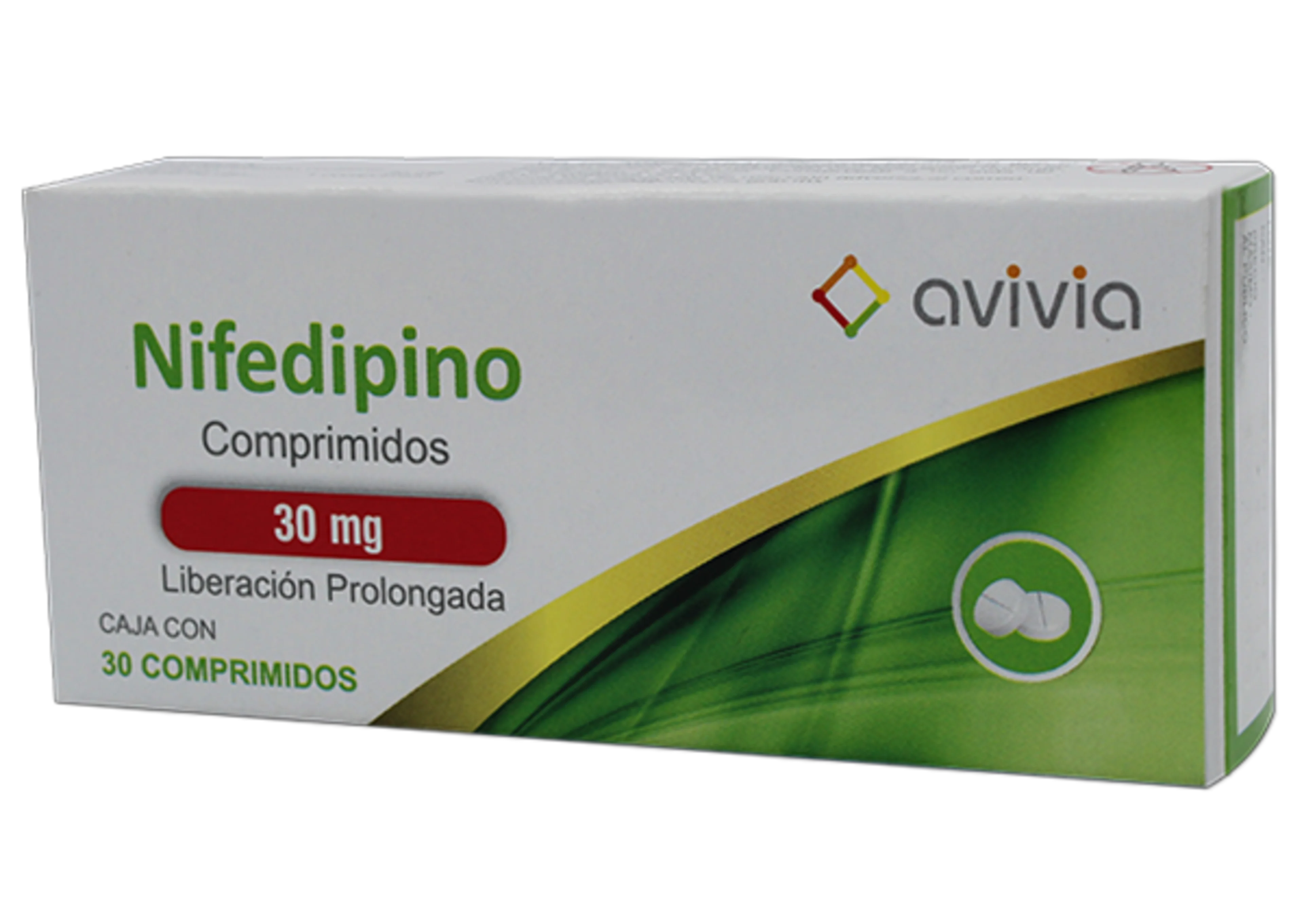 Nifedipino 30 Mg Con 30 Comprimidos (Avivia)