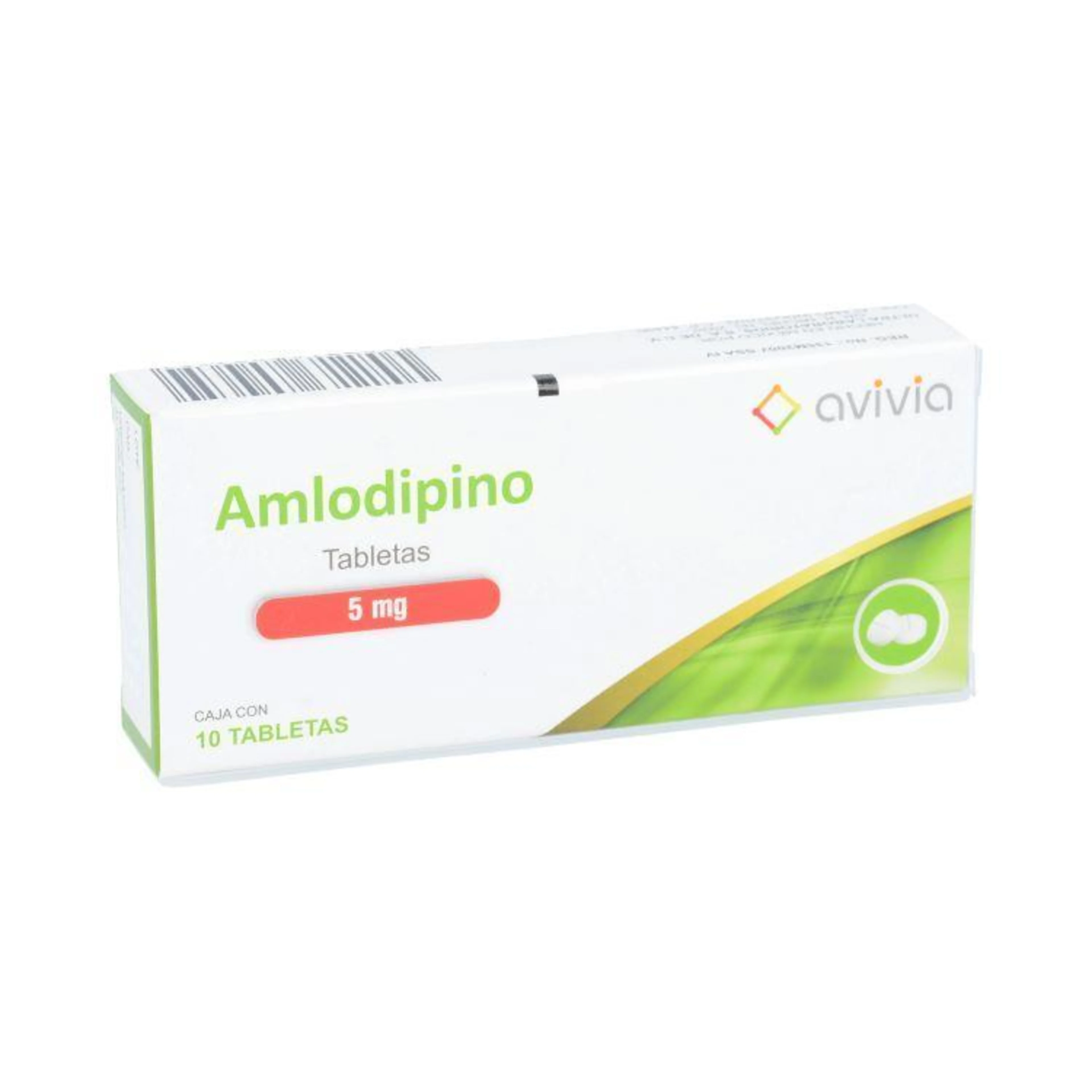 Amlodipino 5 Mg Con 10 Tabletas (Avivia)