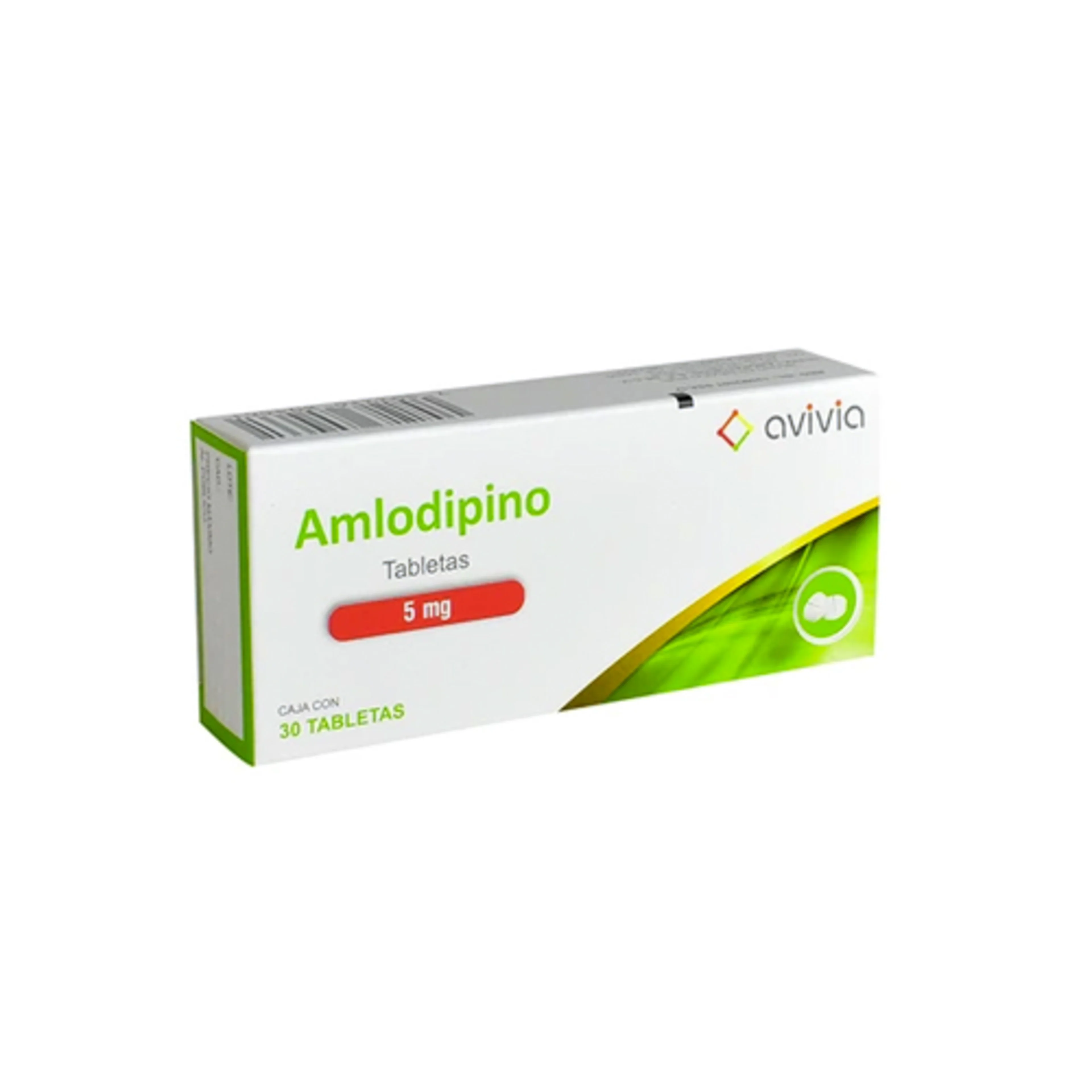Amlodipino 5 Mg Con 30 Tabletas (Avivia)
