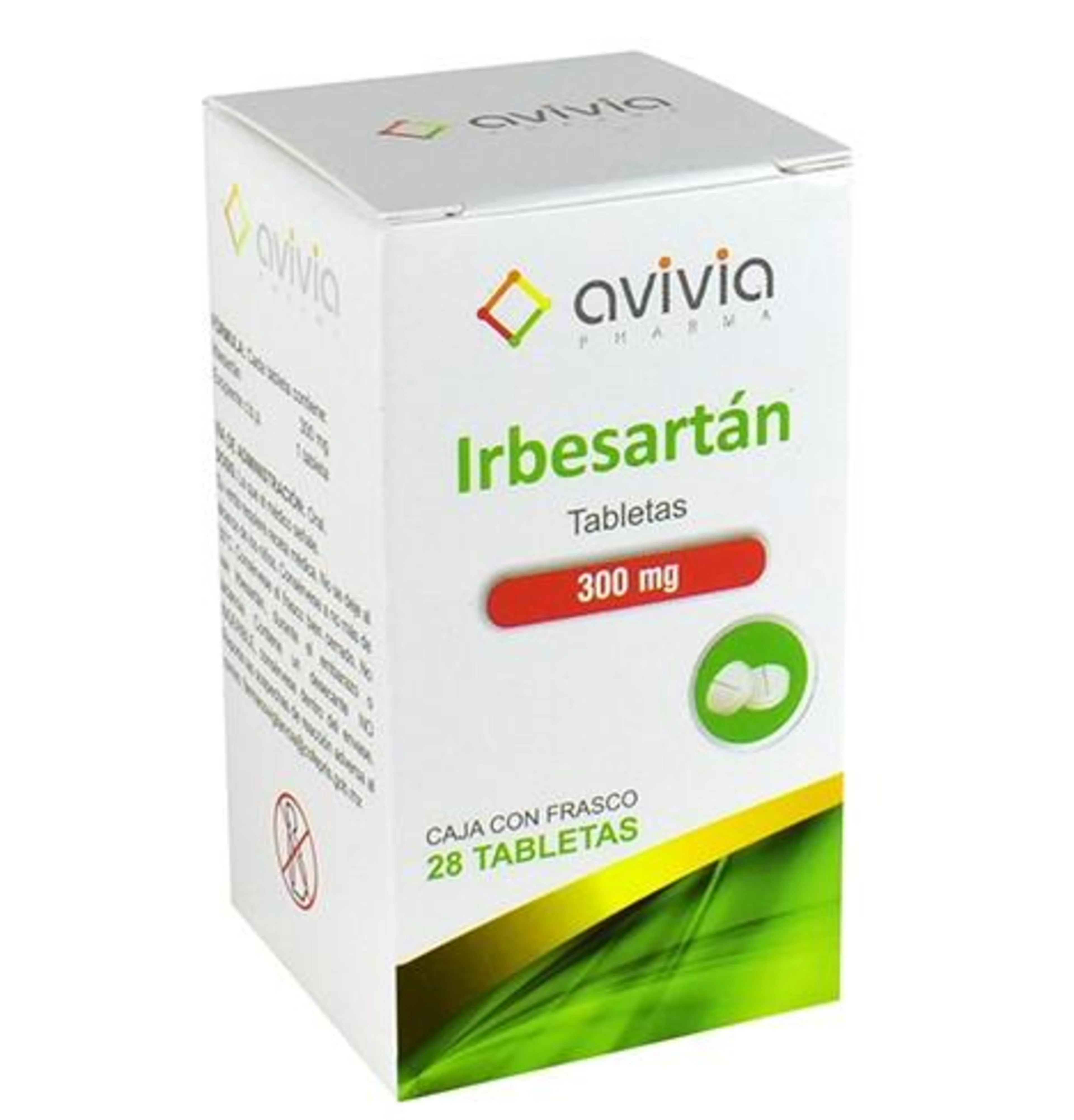 Ibersartán 300 Mg Con 28 Tabletas