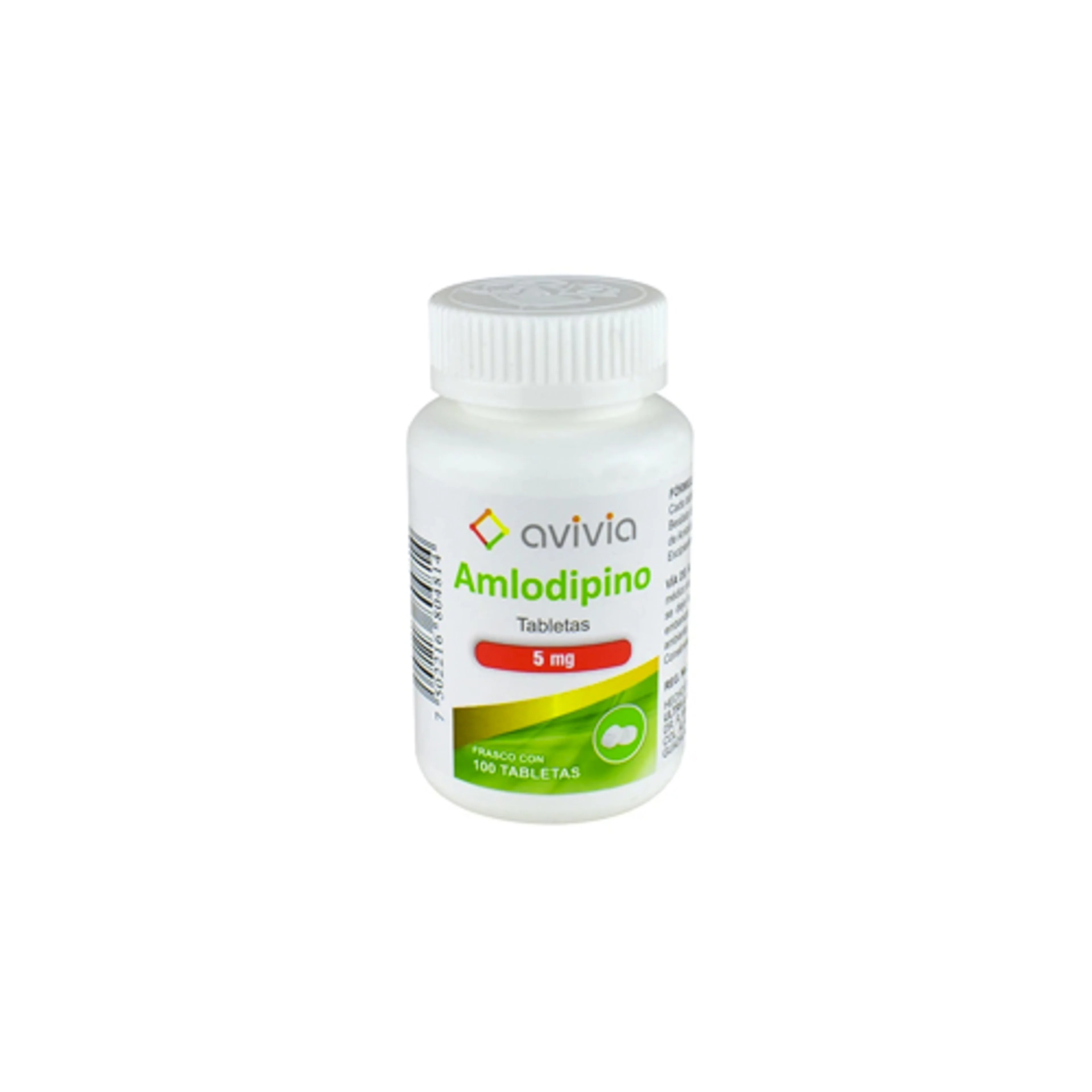 Amlodipino 5 Mg Con 100 Tabletas (Avivia)