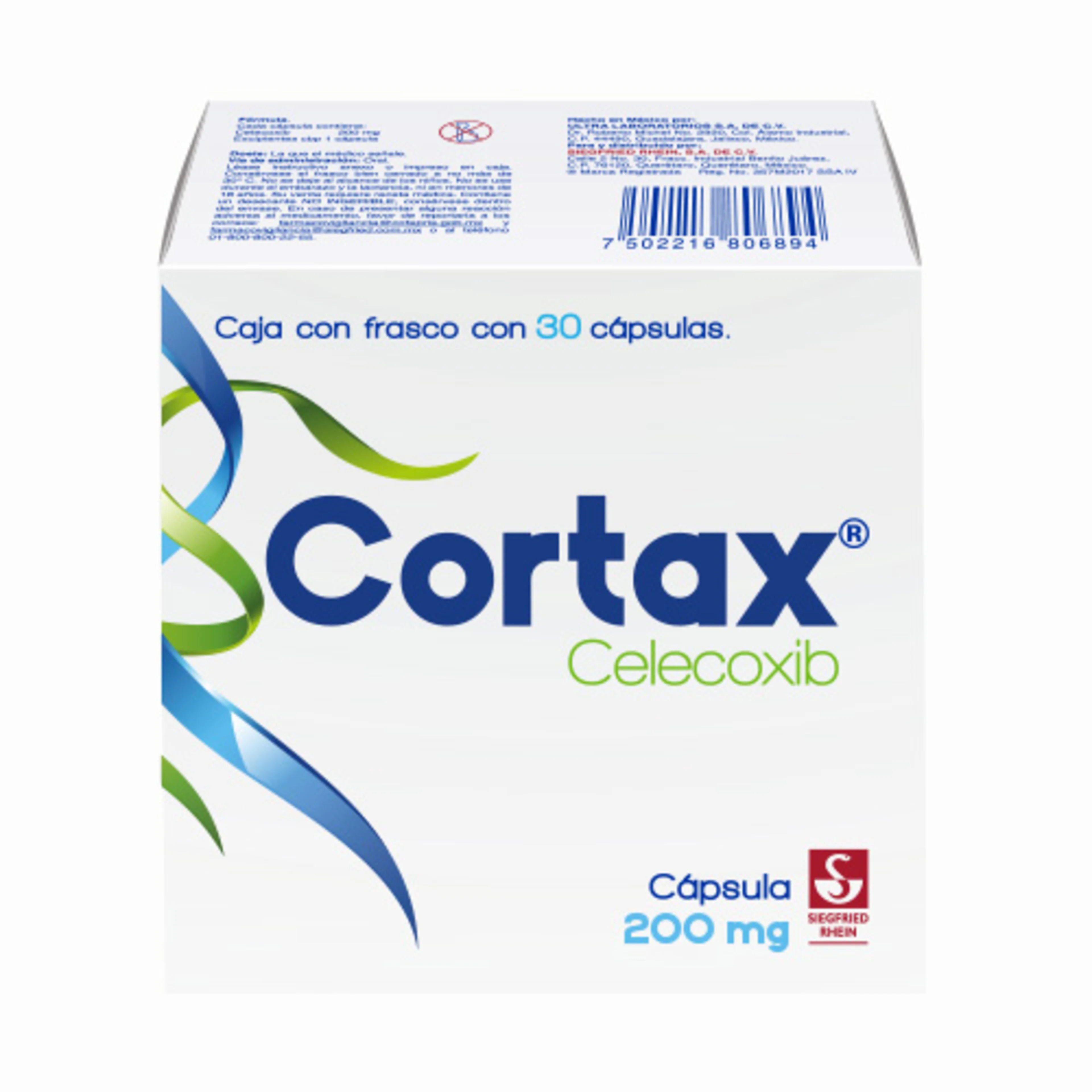 Cortax 200 Mg Con 30 Cápsulas