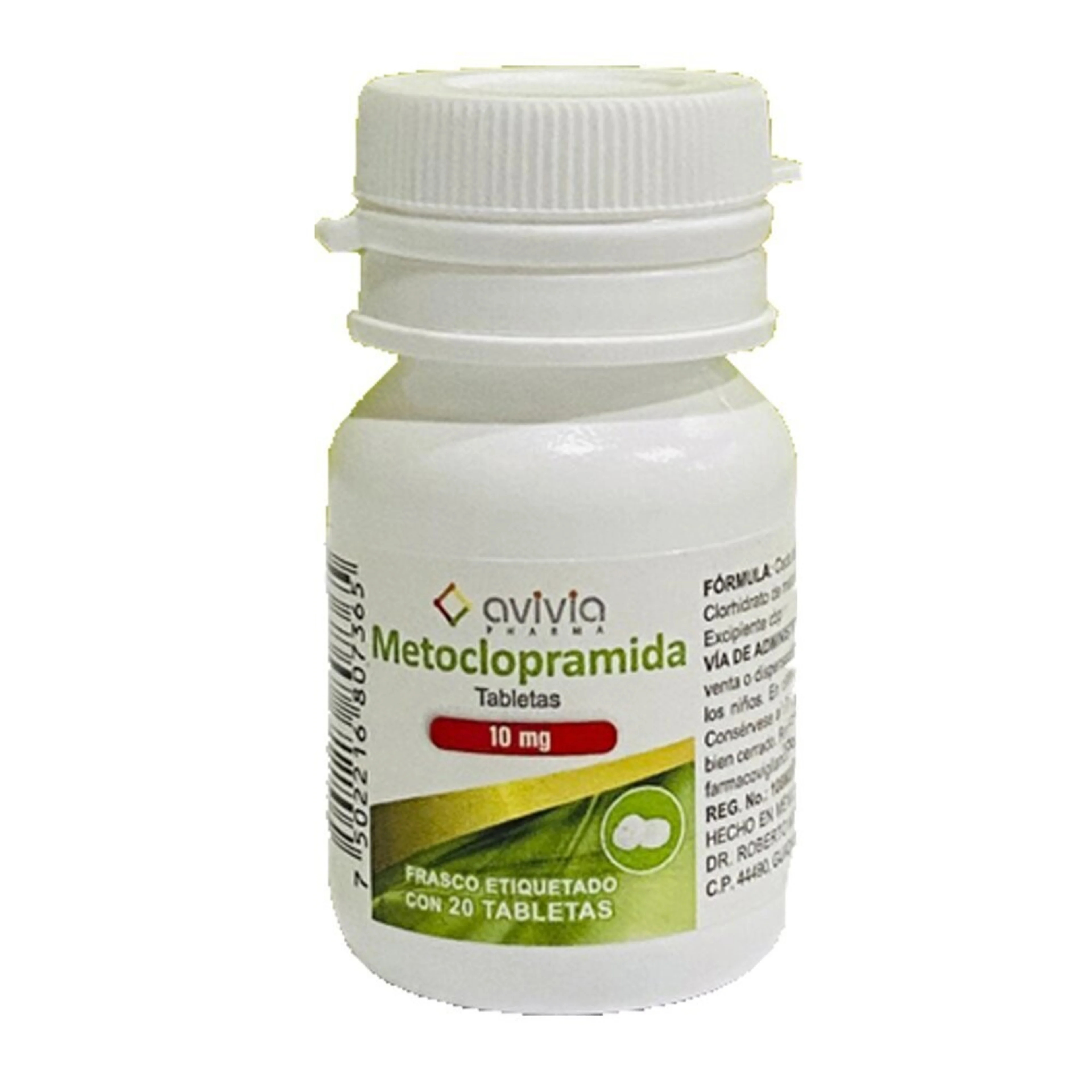 Metoclopramida 10 Mg Con 20 Tabletas (Avivia)