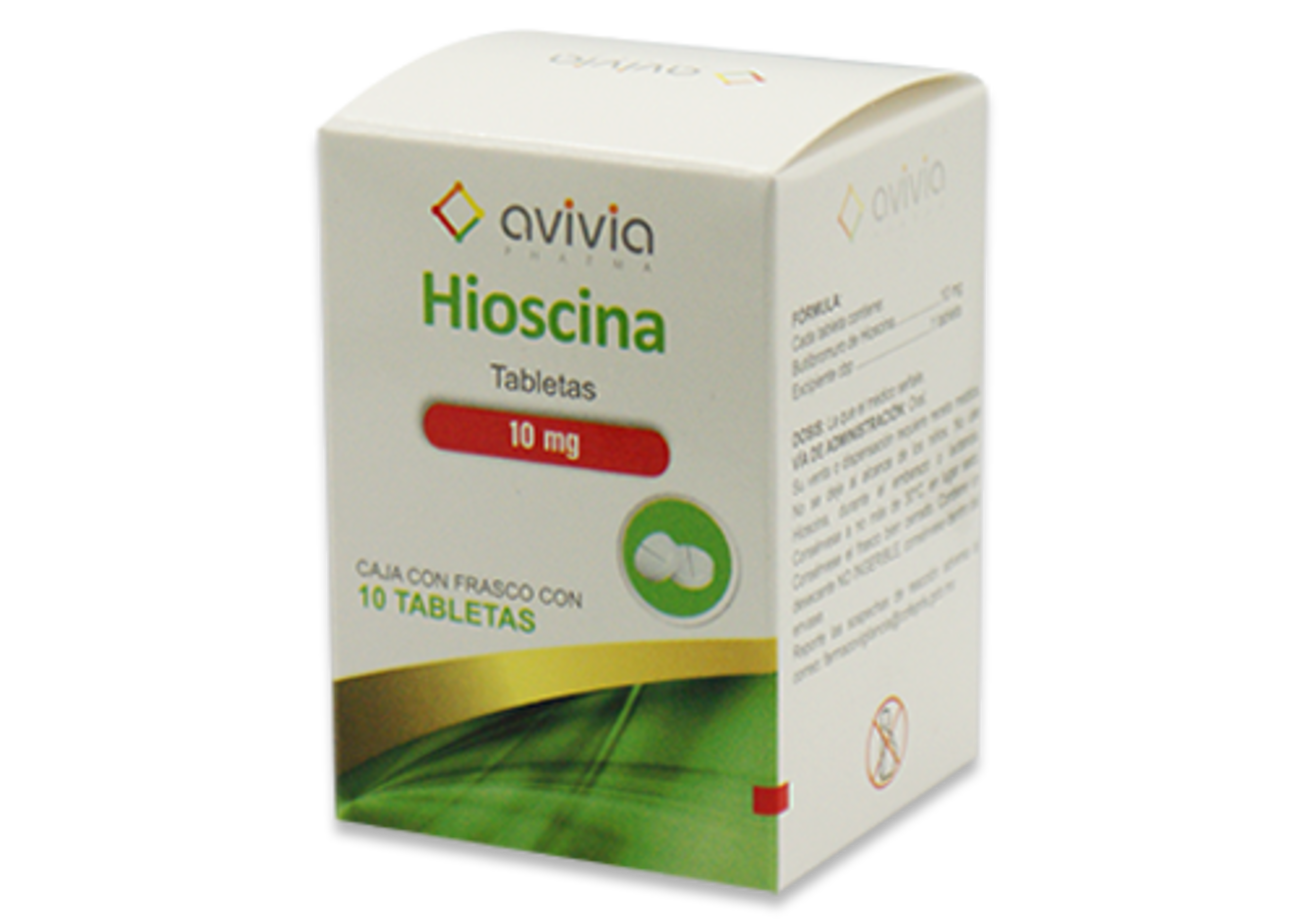 Hioscina 10 Mg Con 10 Tabletas (Avivia)