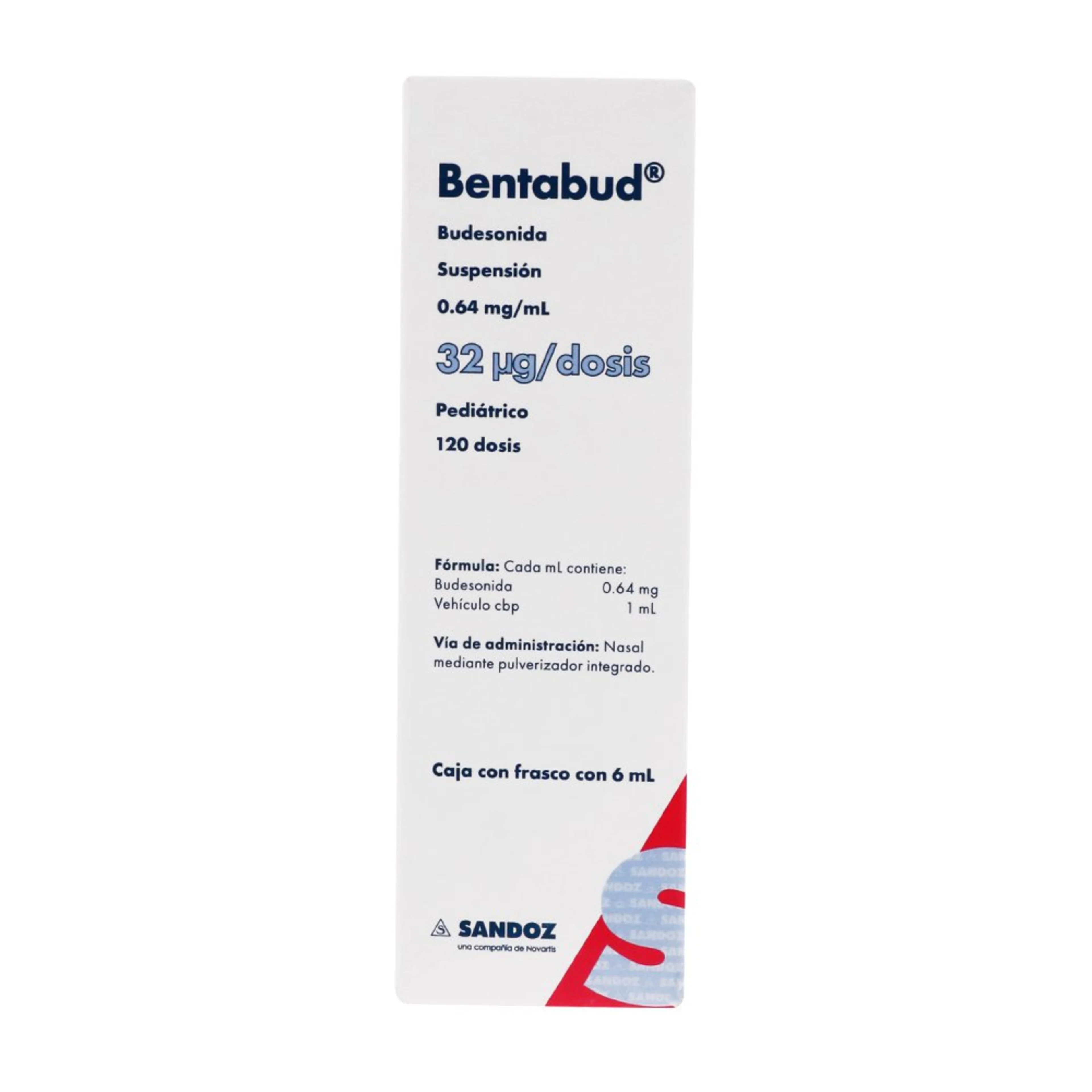 Bentabud 32Mcg / 0.64Mg / 6Ml Suspensión Pediátrica Con 120 Dosis