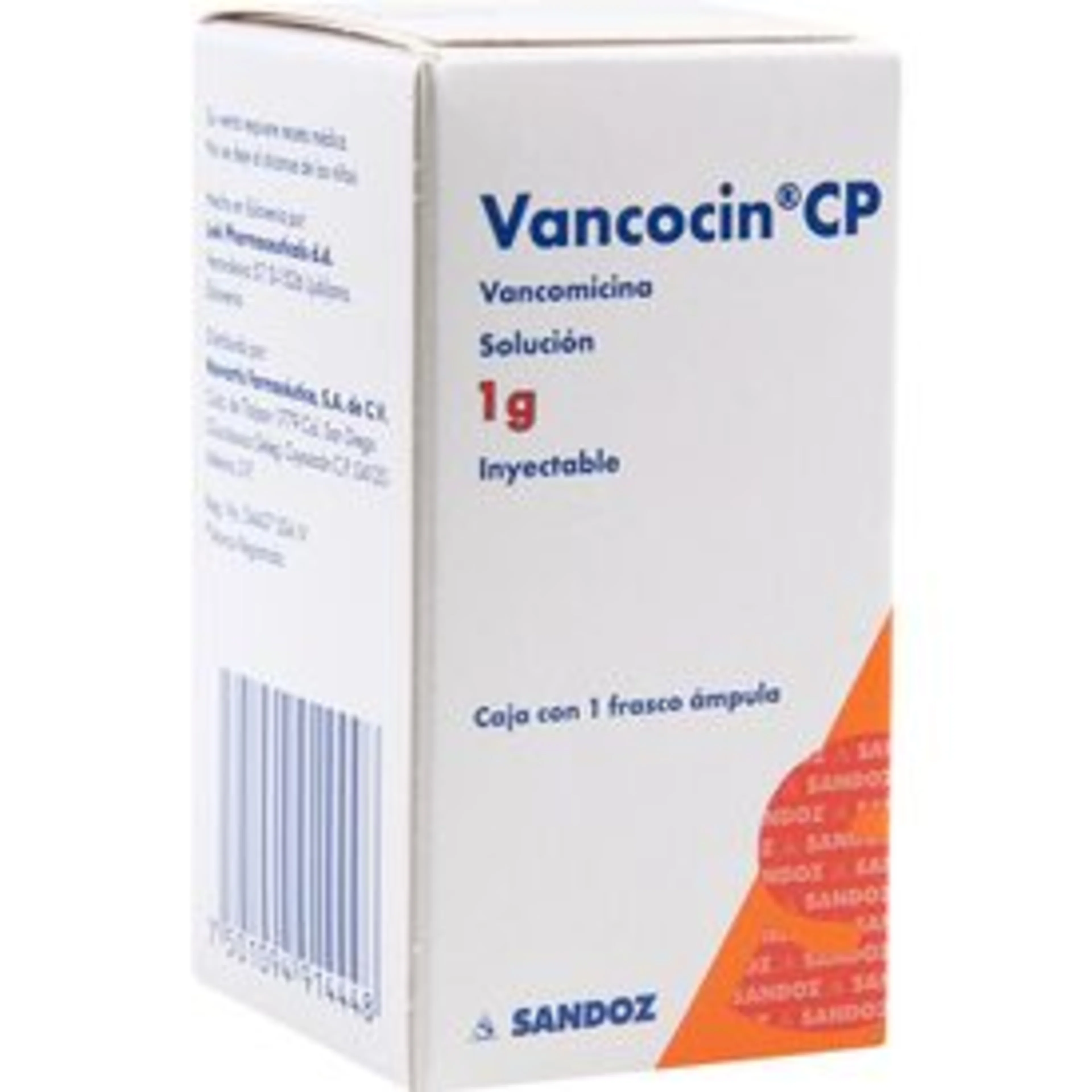 Vancocin Cp Vancomicina 1 G Con 1 Solución Inyectable