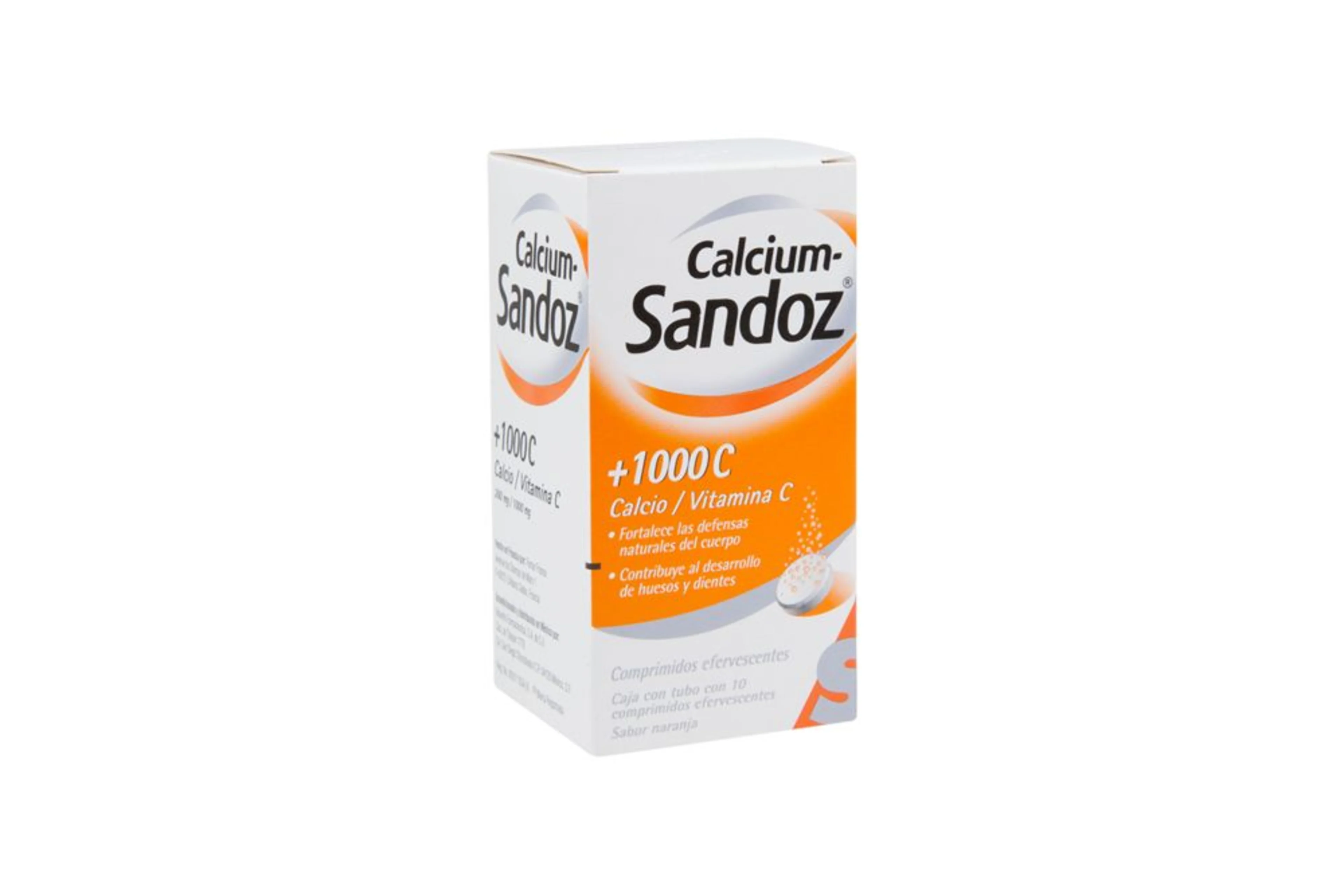 Calcium-Sandoz +1,000 C con 10 Comprimidos