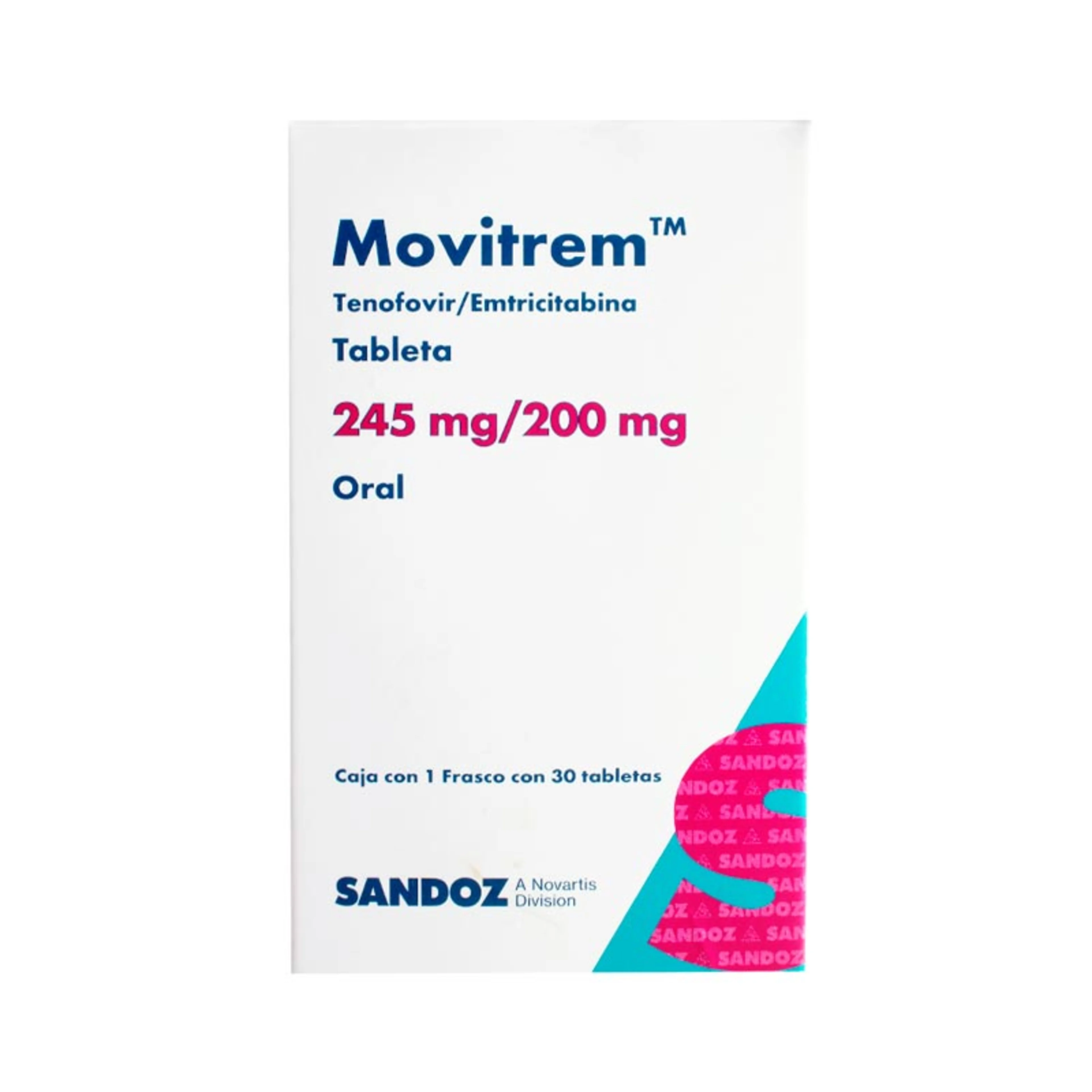 Movitrem 245/200Mg Con 30 Tabletas 