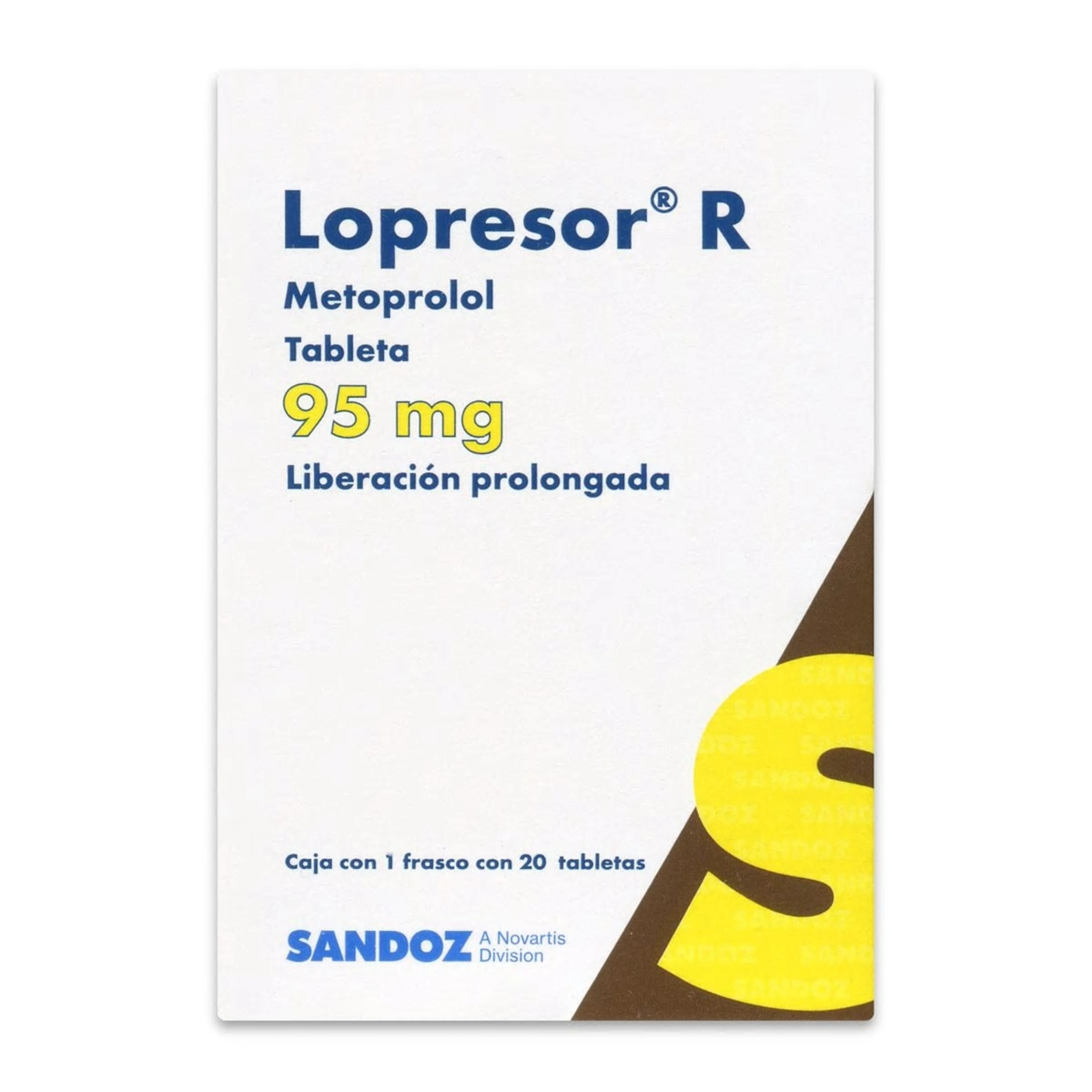 Lopresor R 95 Mg Con 20 Tabletas