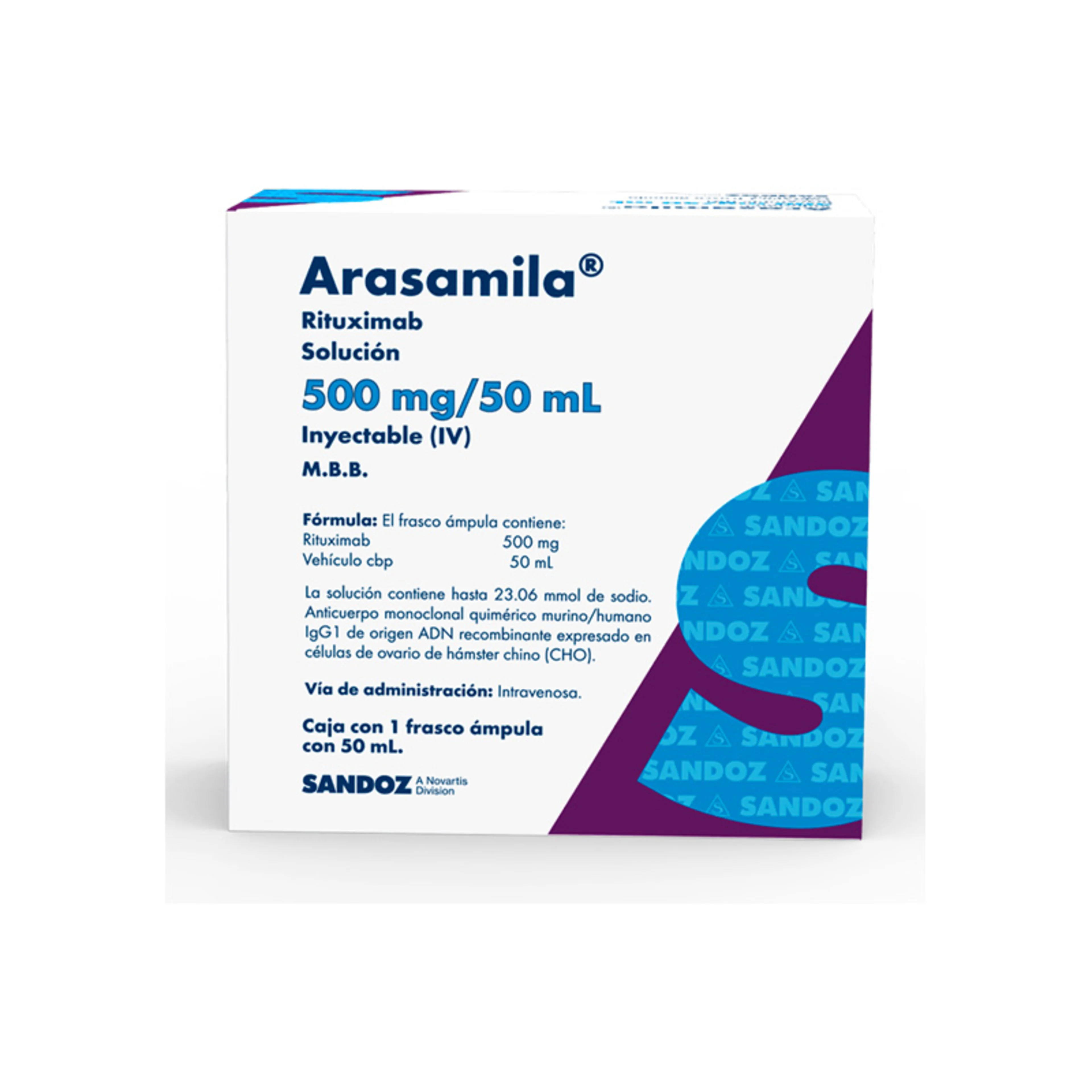 Arasamila 500 Mg / 50 Ml Solución Inyectable Con 50 Ml